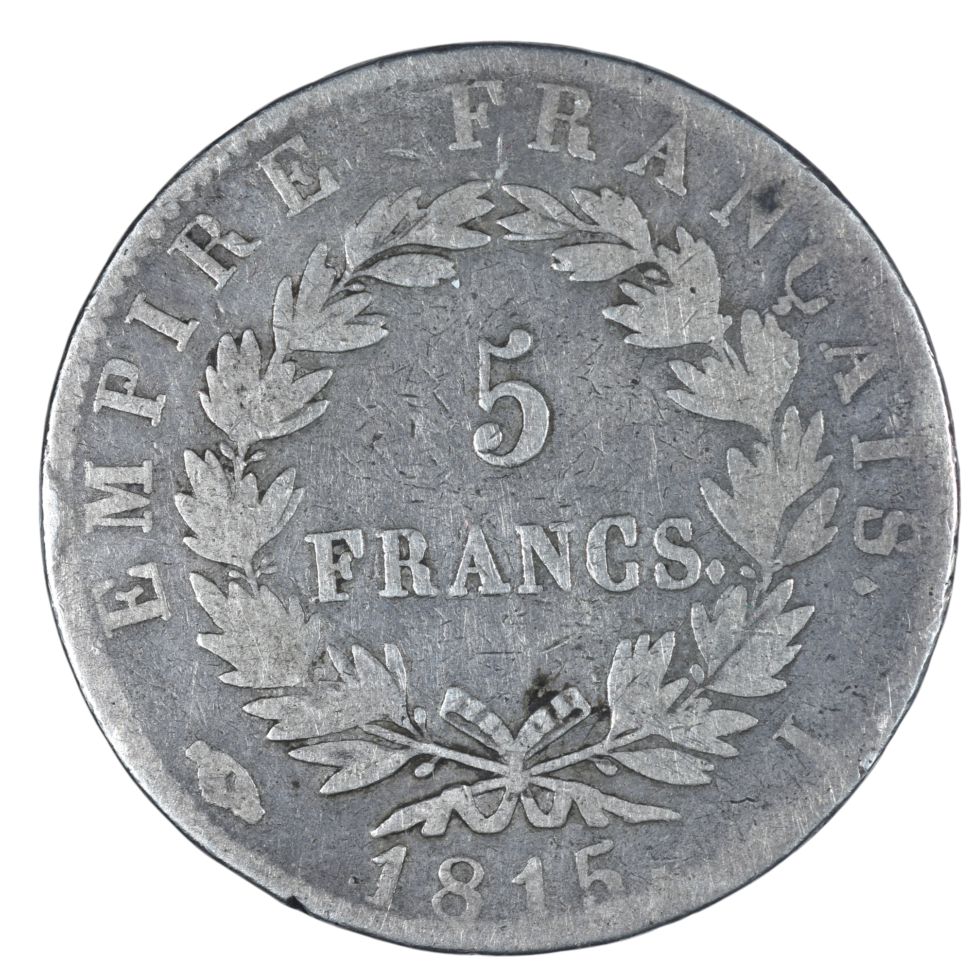 NAPOLEON 5 FRANCS 1815 I LIMOGES 100 JOURS AVERS