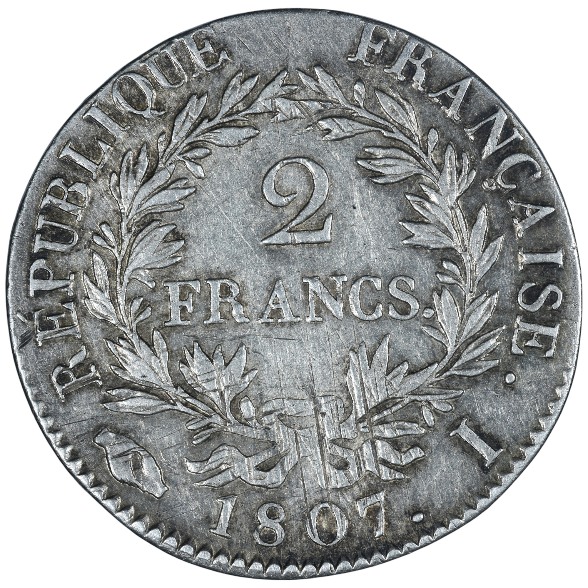NAPOLEON IER 2 FRANCS 1807 LIMOGES AVERS