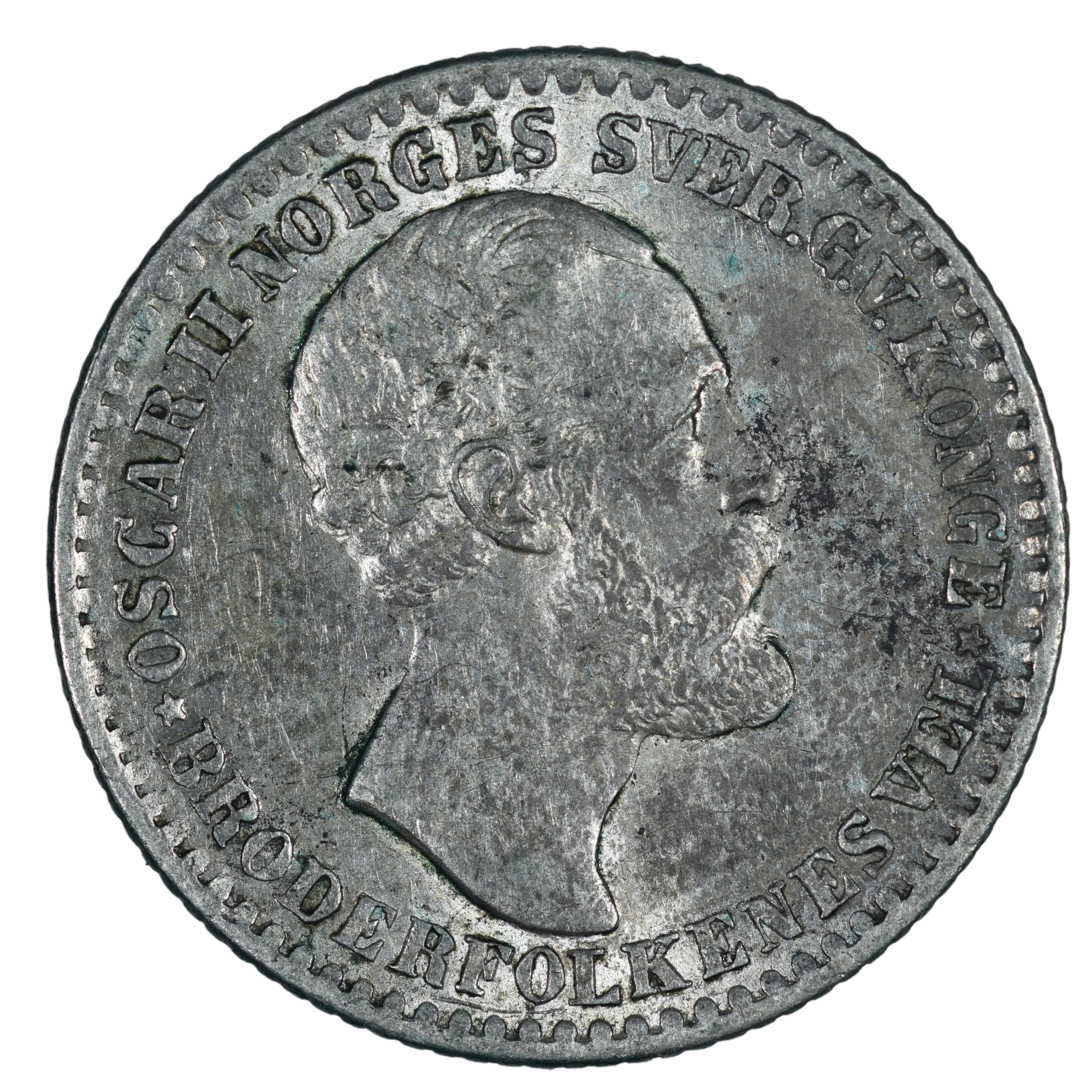 SUEDE 12 SKILLING 1873 AVERS