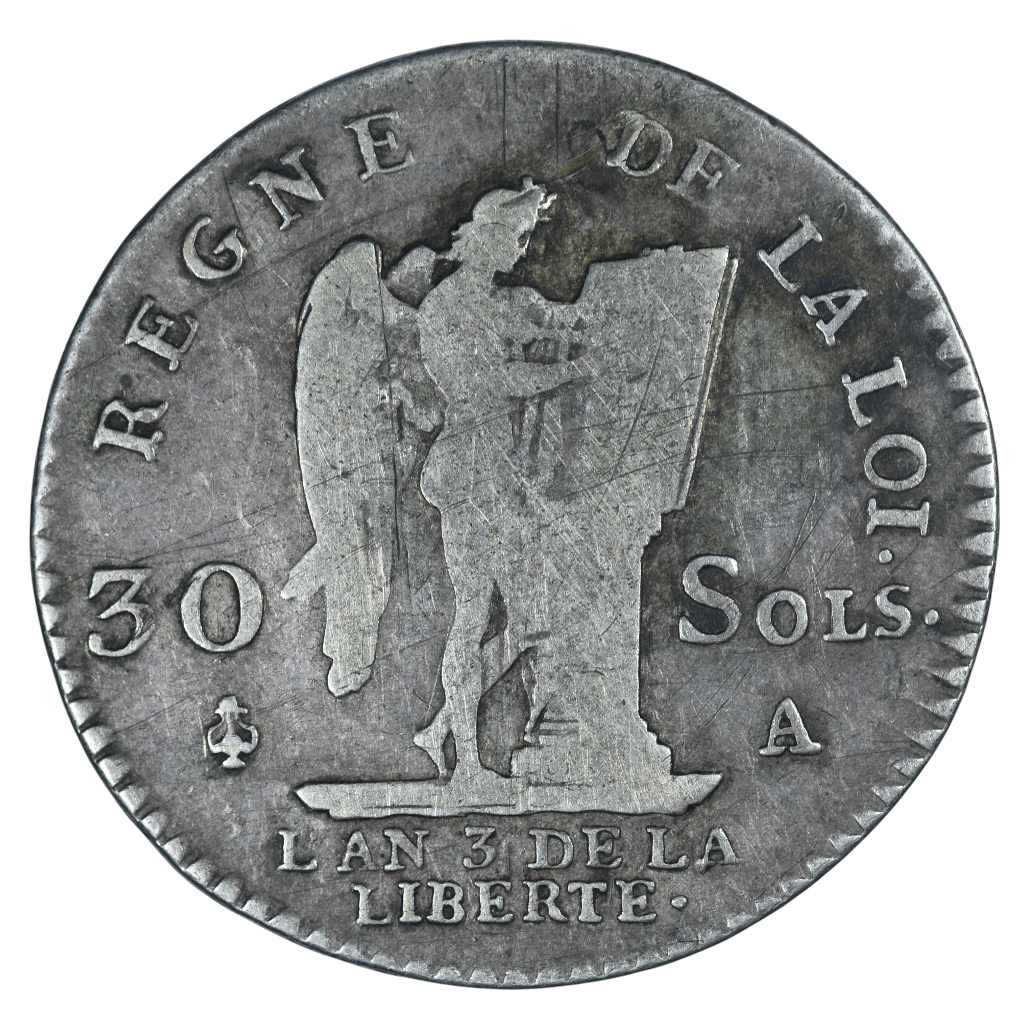30 SOLS 1791 PARIS REVERS