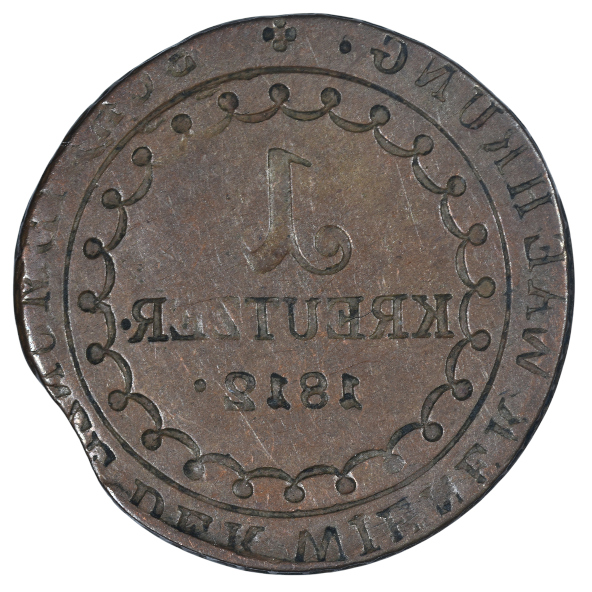 AUTRICHE KREUTZER 1812 REVERS INCUS