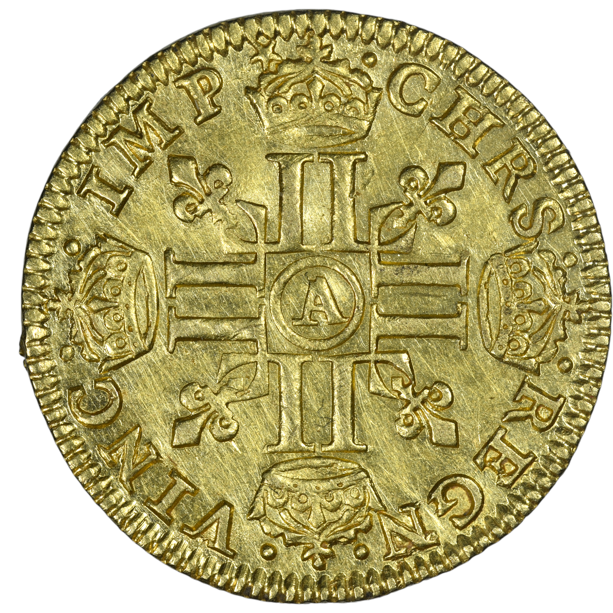 LOUIS XIII DEMI LOUIS OR 1641 PARIS REVERS