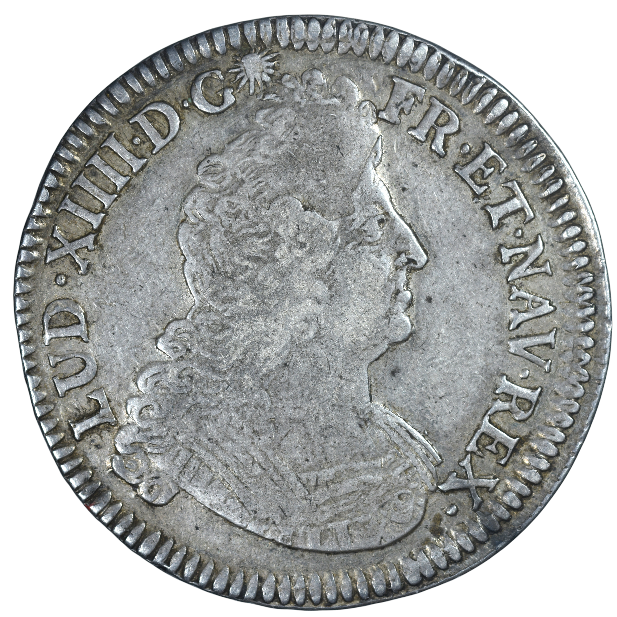 LOUIS XIV ECU INSIGNES 1701 AVERS