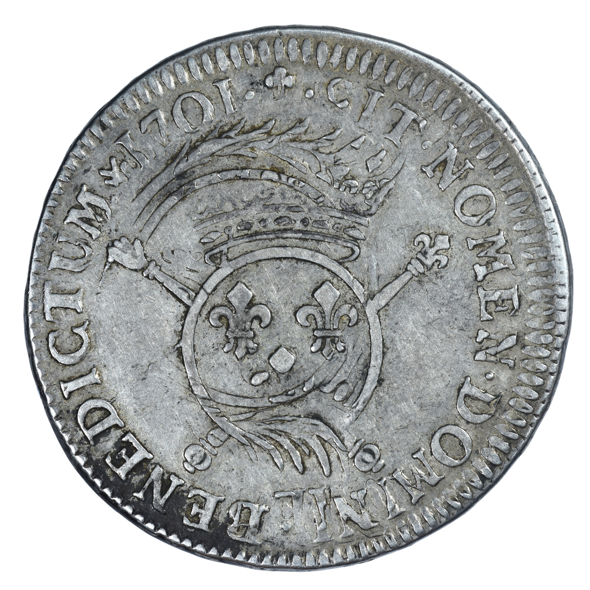LOUIS XIV ECU INSIGNES 1701 REVERS