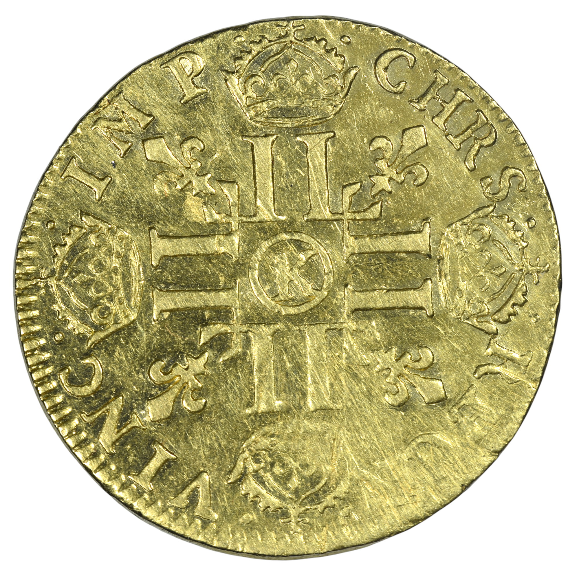 LOUIS XIV LOUIS OR 1651 BORDEAUX REVERS