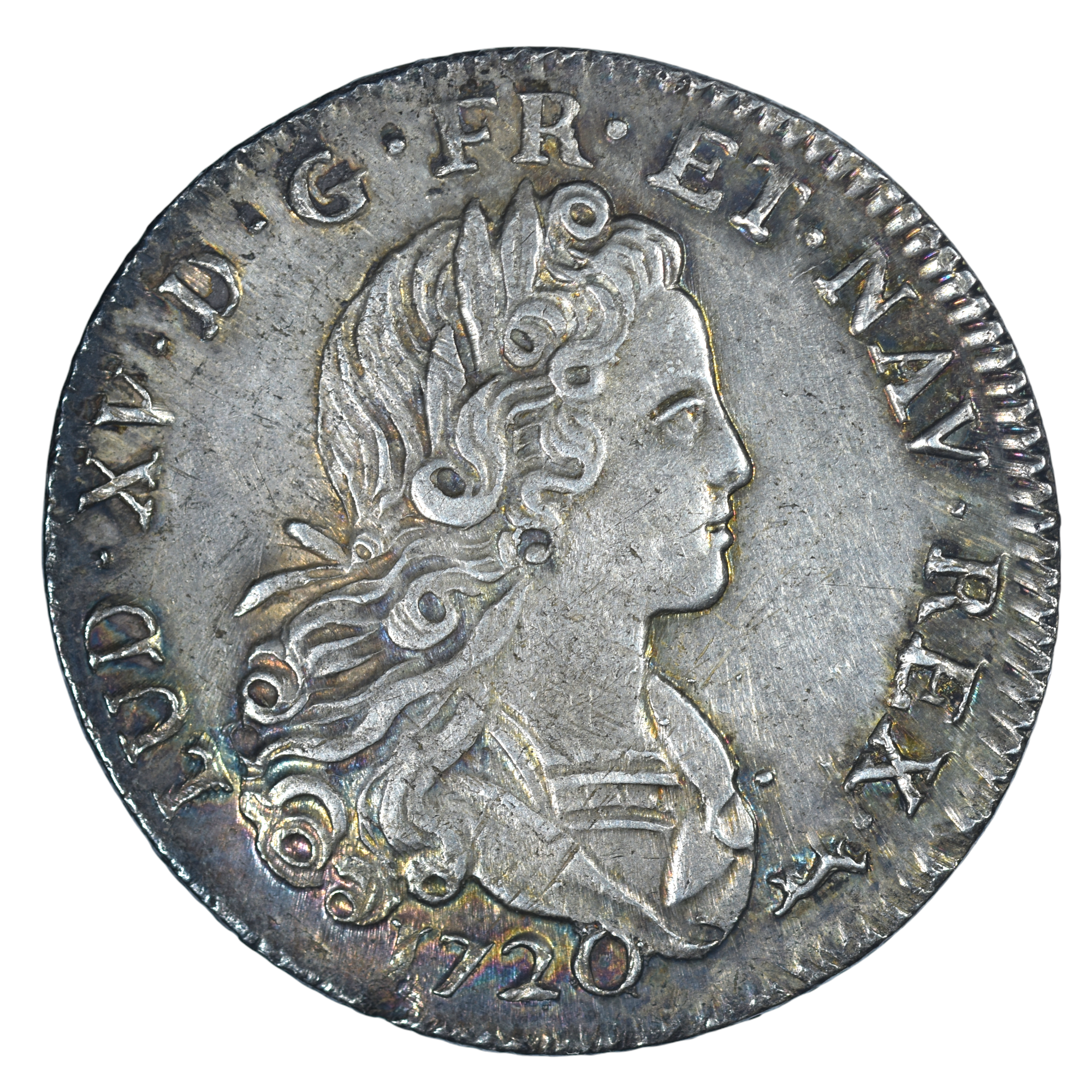 LOUIS XV PETIT LOUIS ARGENT 1720 AVERS