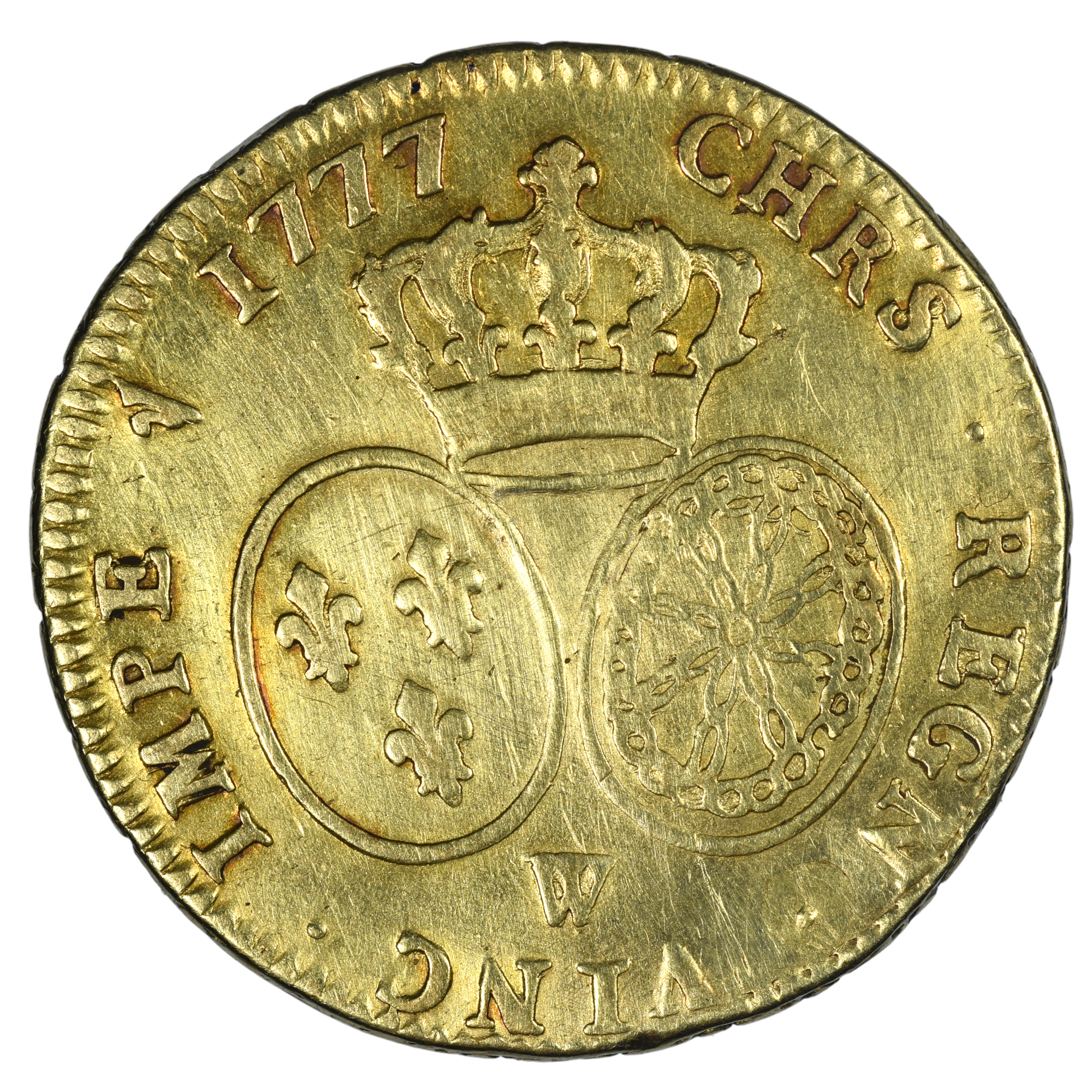 LOUIS XVI DOUBLE LOUIS OR 1777 LILLE REVERS