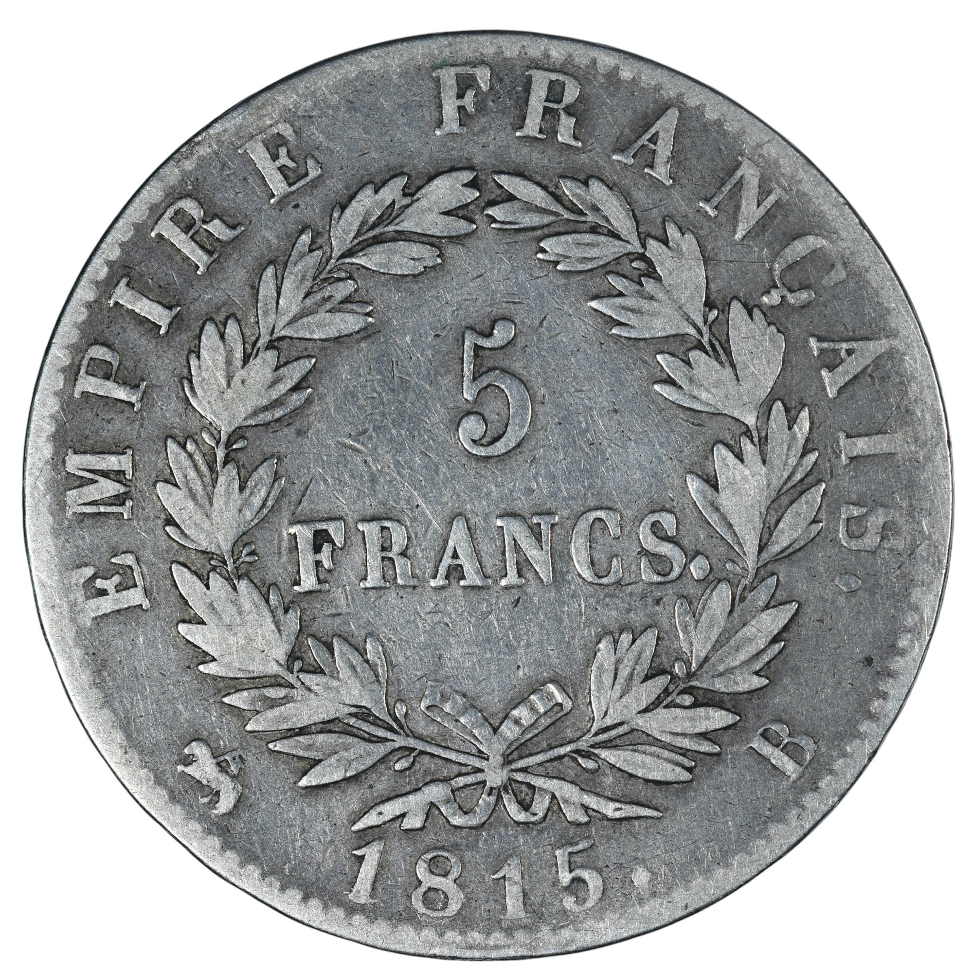 NAPOLEON IER 5 FRANCS 1815 ROUEN AVERS