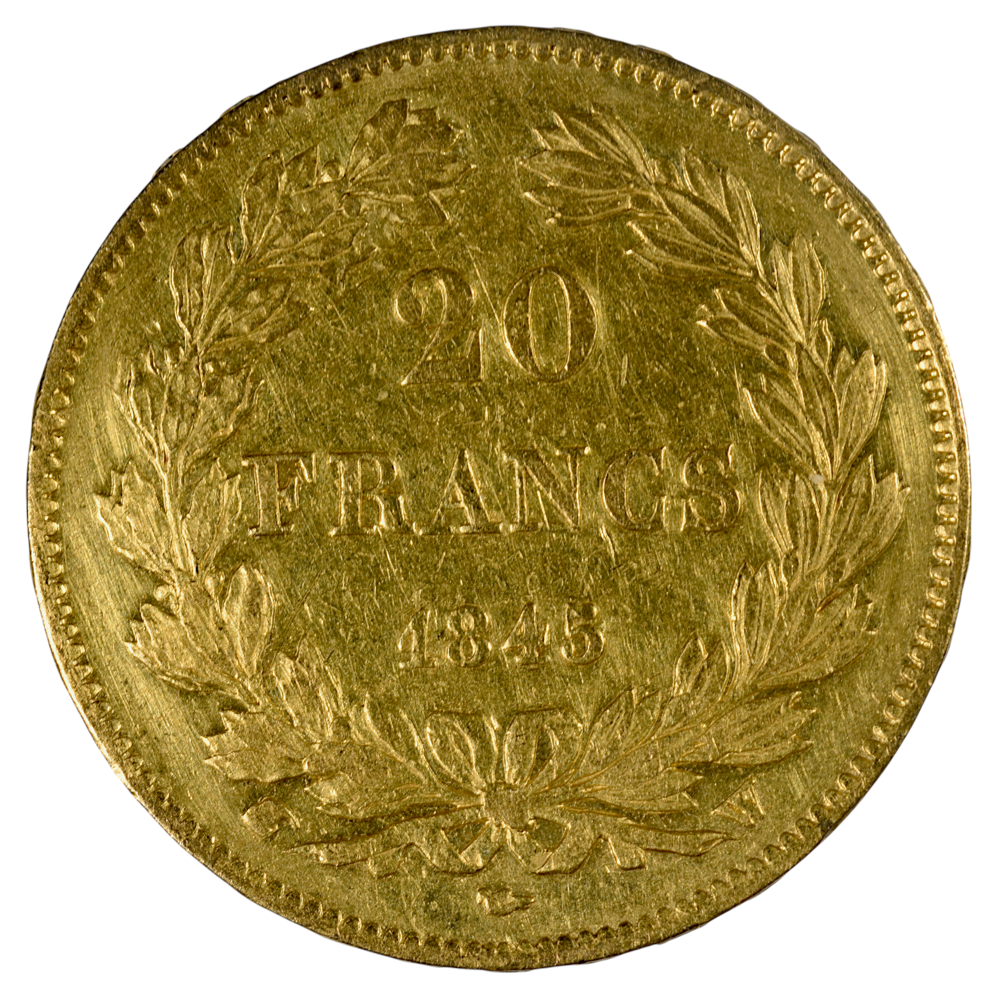 20 FRANCS OR 1845 LILLE AVERS
