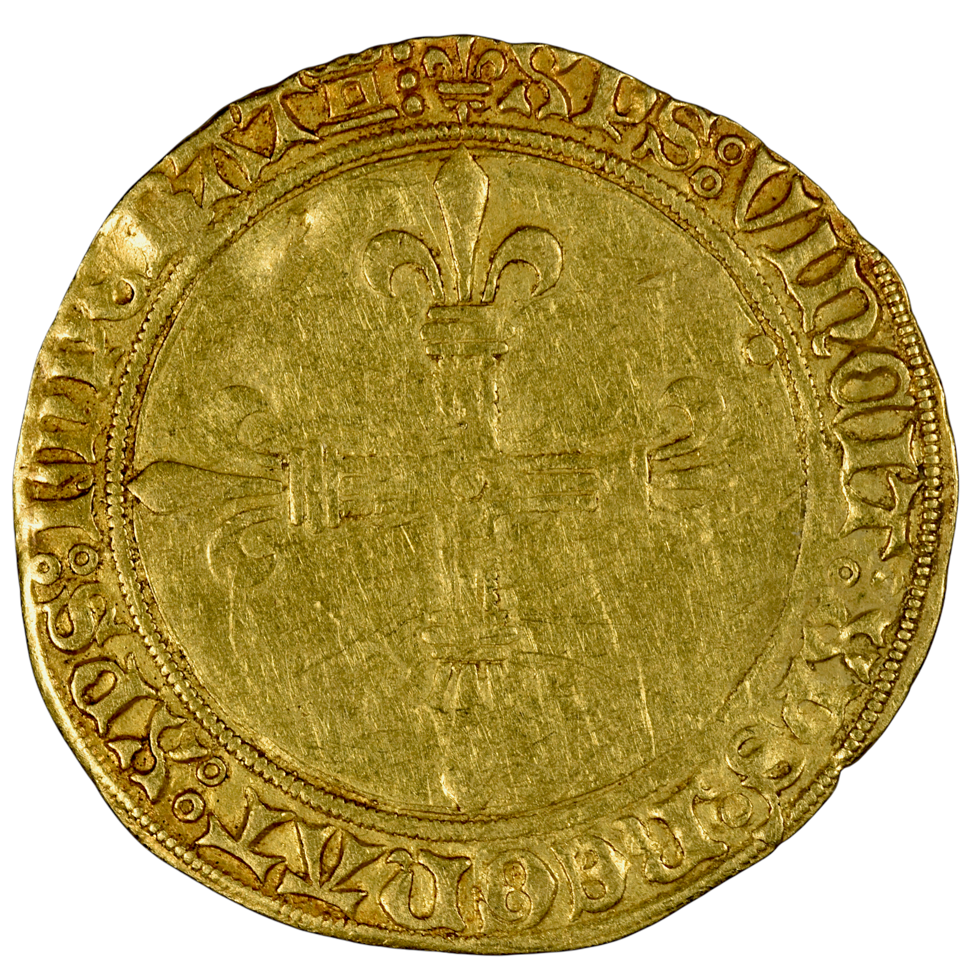 CHARLES VIII ECU OR SOLEIL TOURS REVERS 1