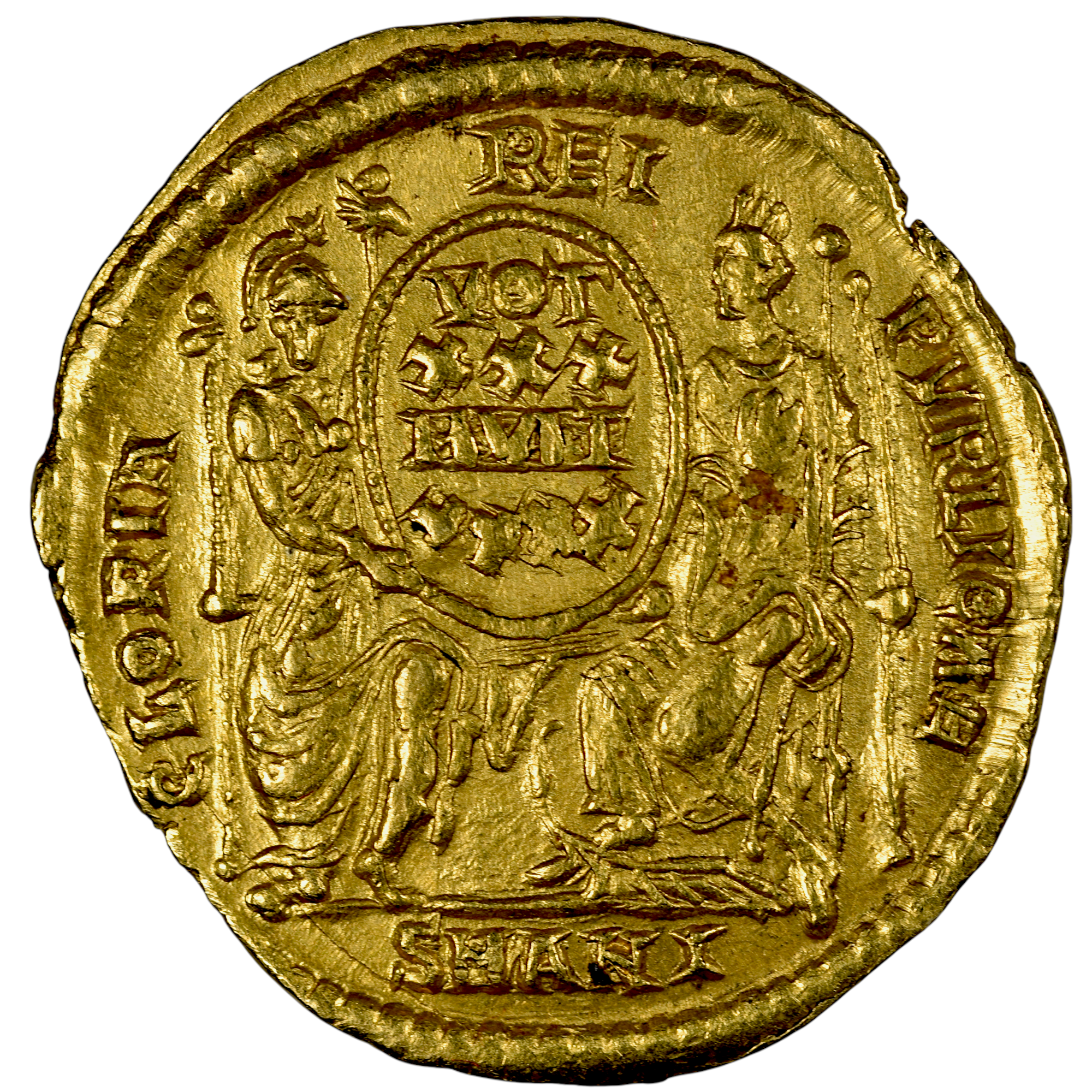 CONSTANCE II SOLIDUS OR ANTIOCHE REVERS