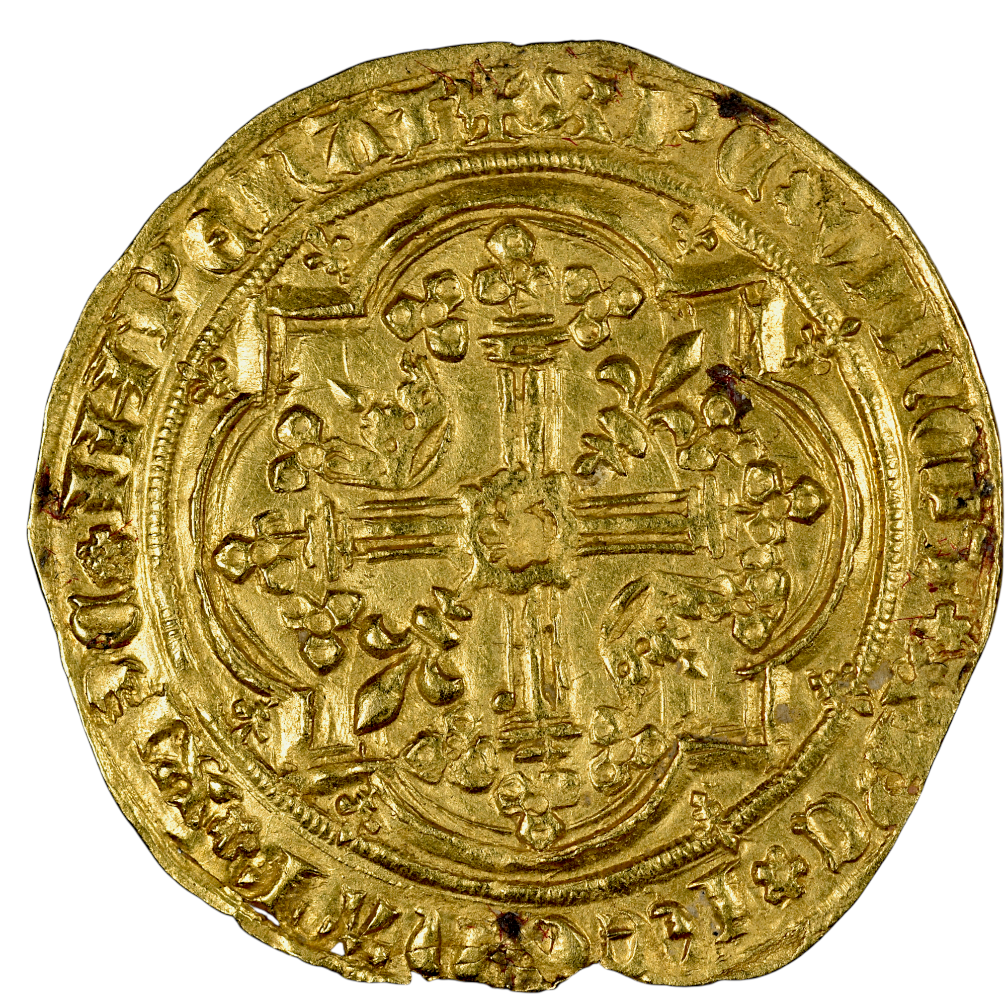 FEODALES LOUIS ANJOU FRANC PIED OR REVERS