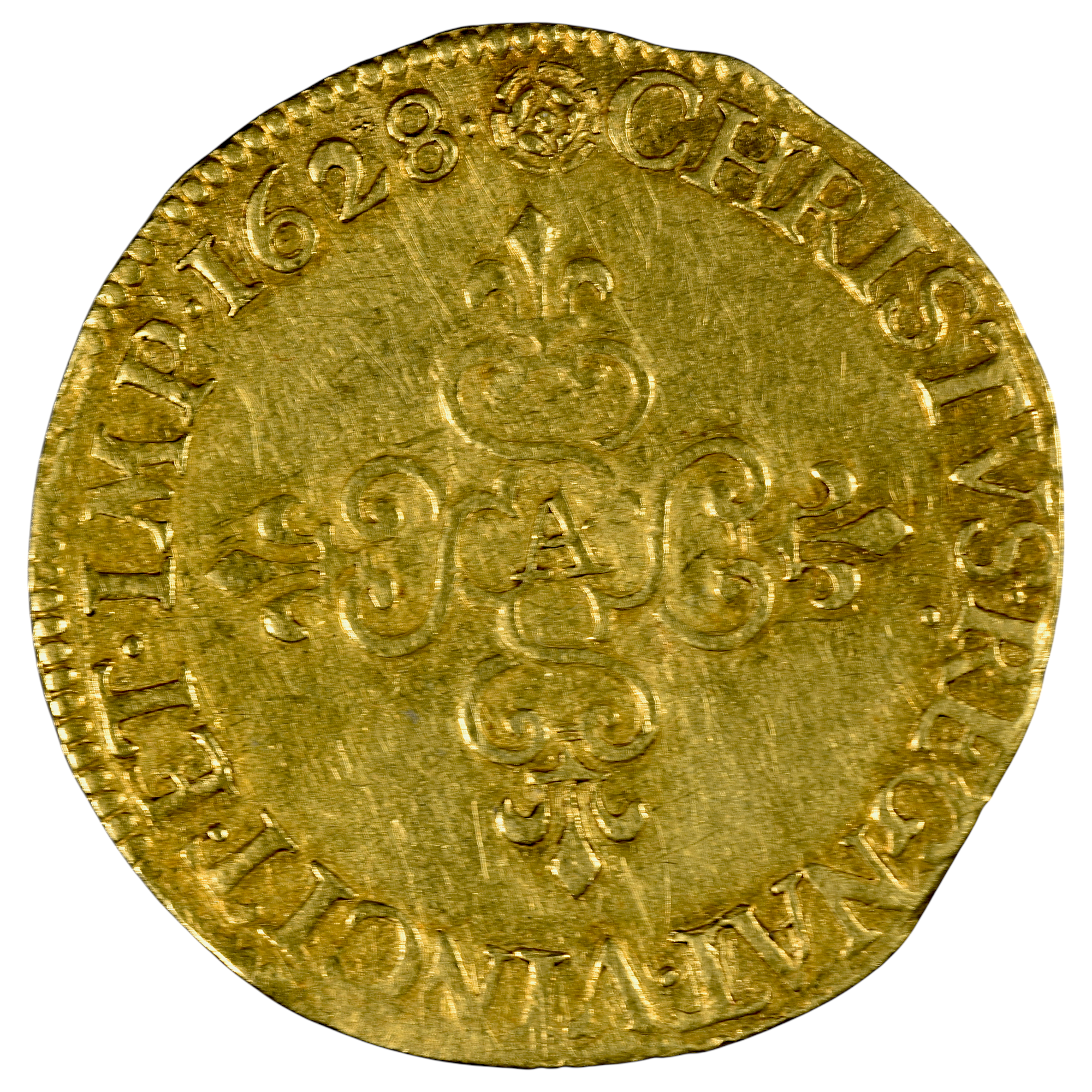 LOUIS XIII LOUIS OR 1628 PARIS REVERS