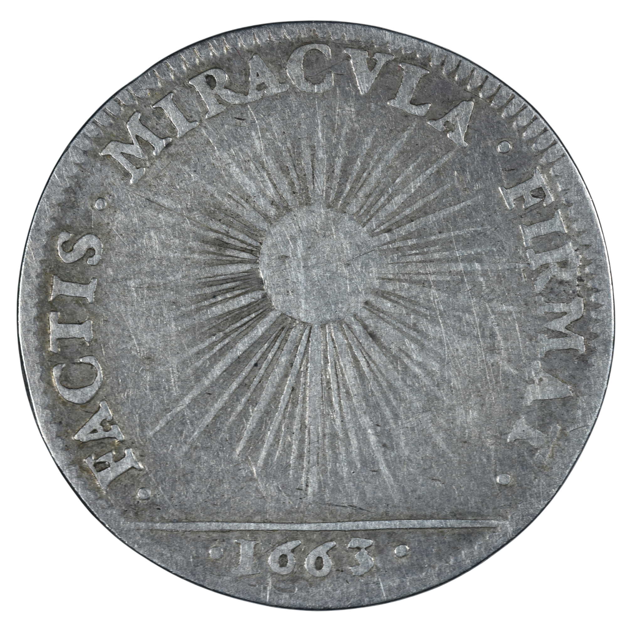 LOUIS XIV JETON ARGENT 1663 REVERS