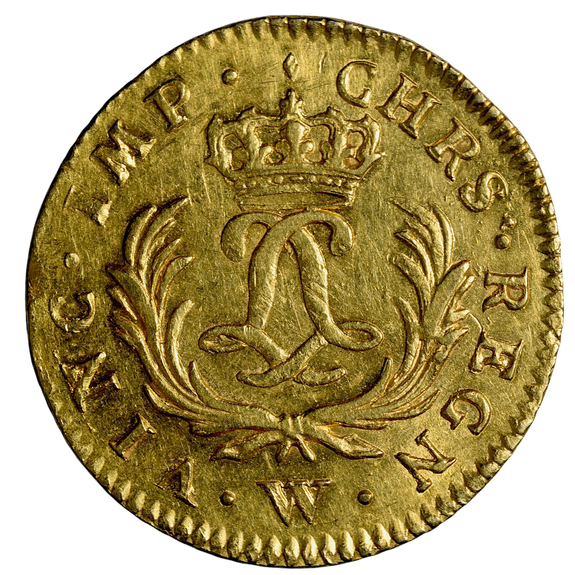 LOUIS XV LOUIS OR MIRLITON 1724 LILLE REVERS