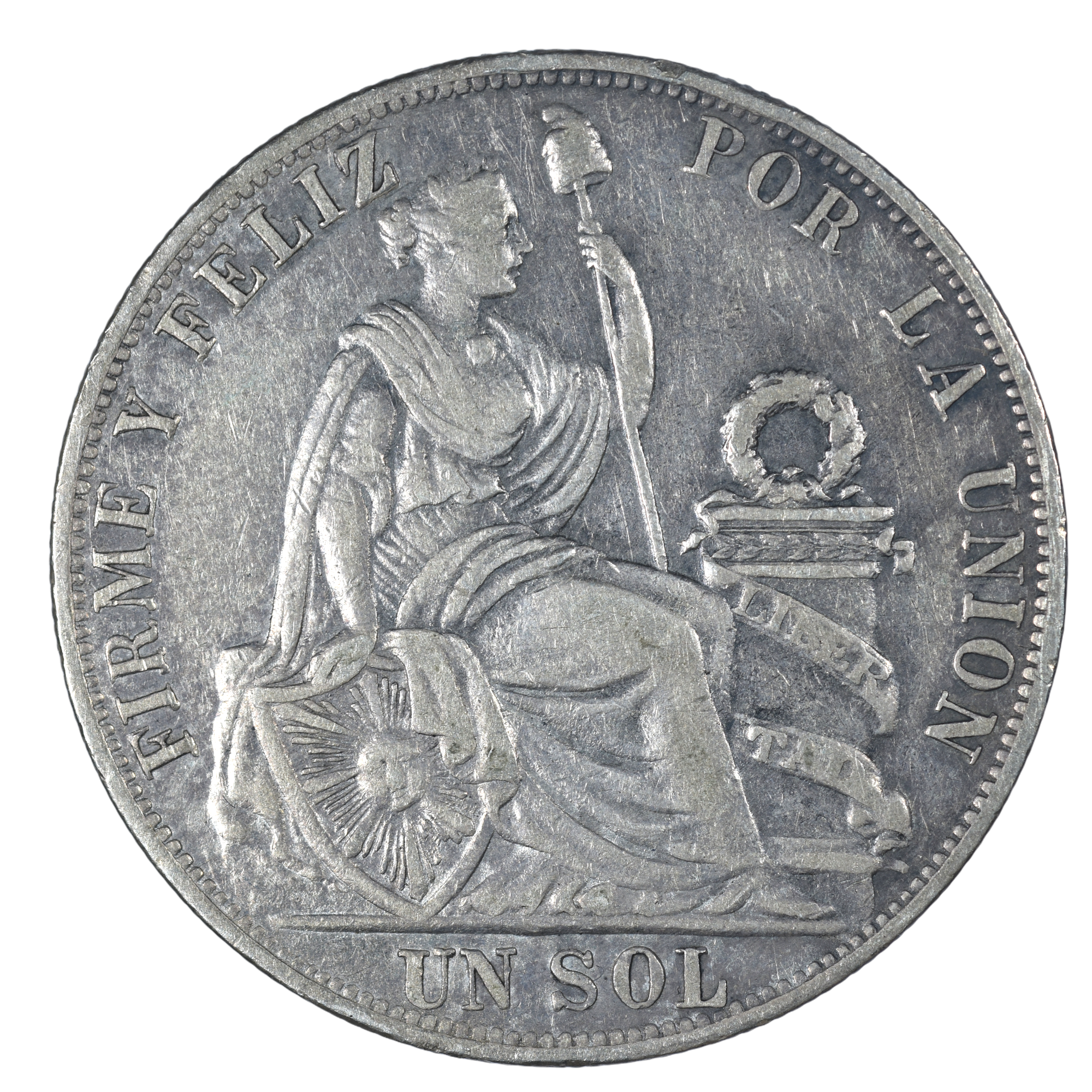 PEROU SOL LIMA 1891 AVERS