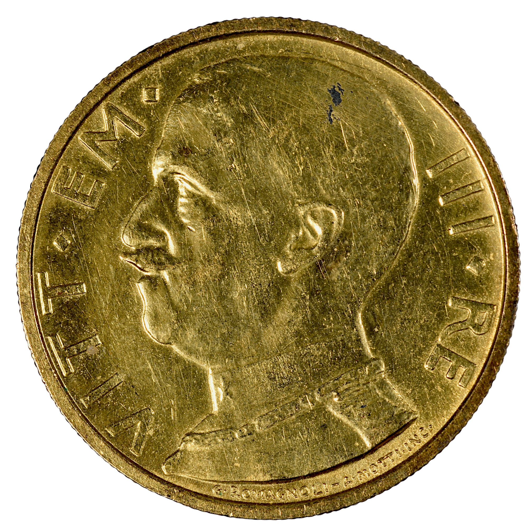 ITALIE 50 LIRE OR 1933 REVERS