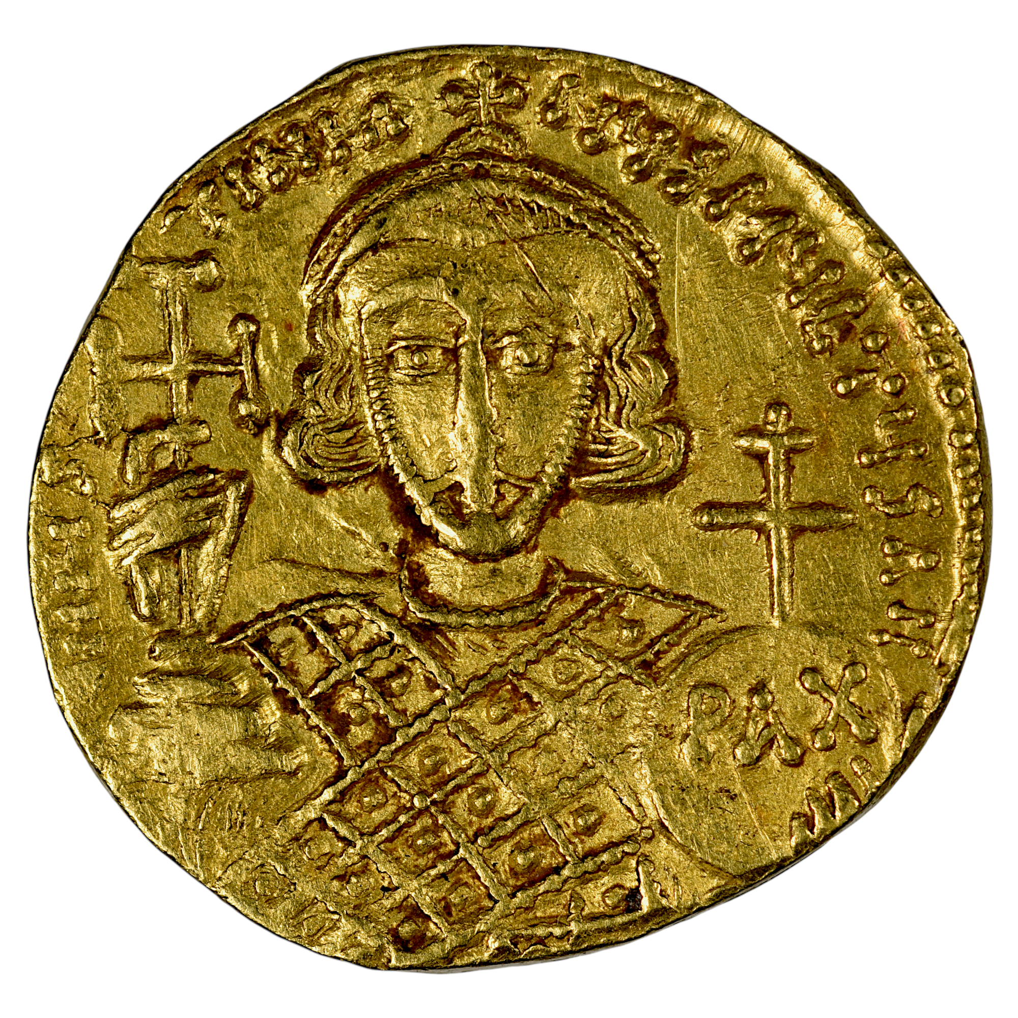 JUSTINIEN II SOLIDUS OR CHRIST AVERS