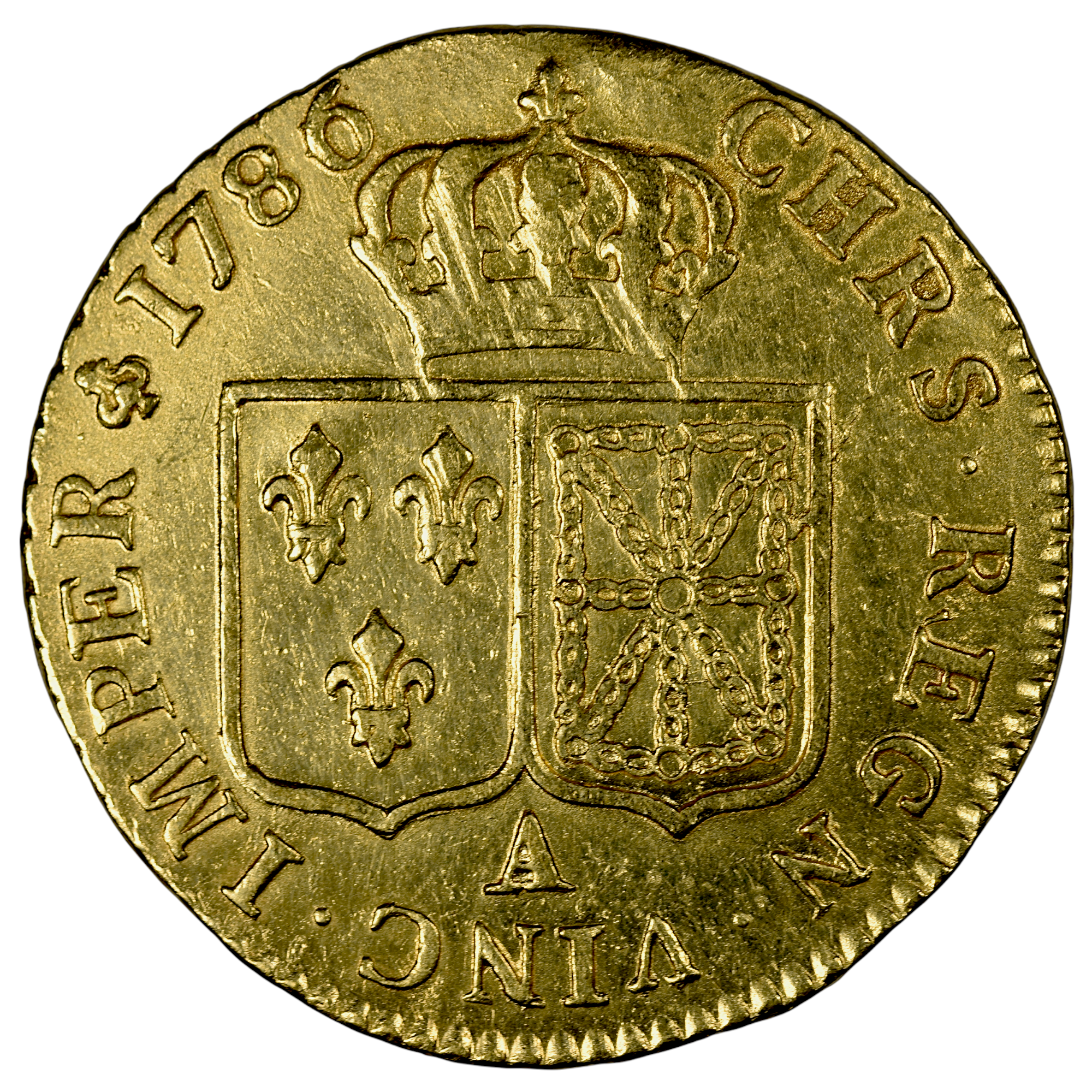 LOUIS XVI LOUIS OR 1786 PARIS REVERS