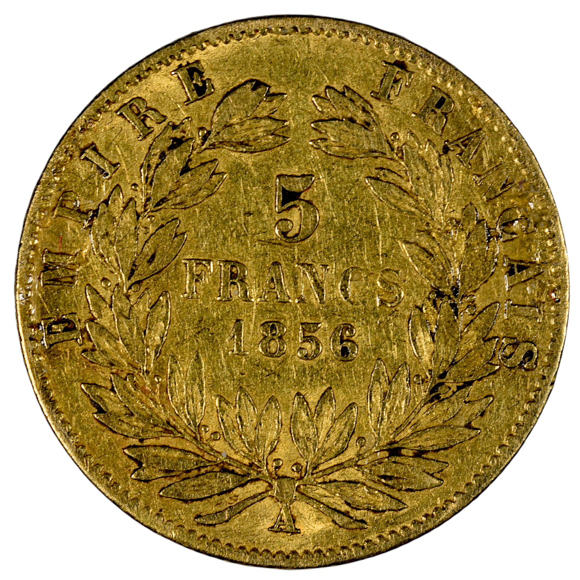 FRANCE 5 FRANCS OR 1856 REVERS