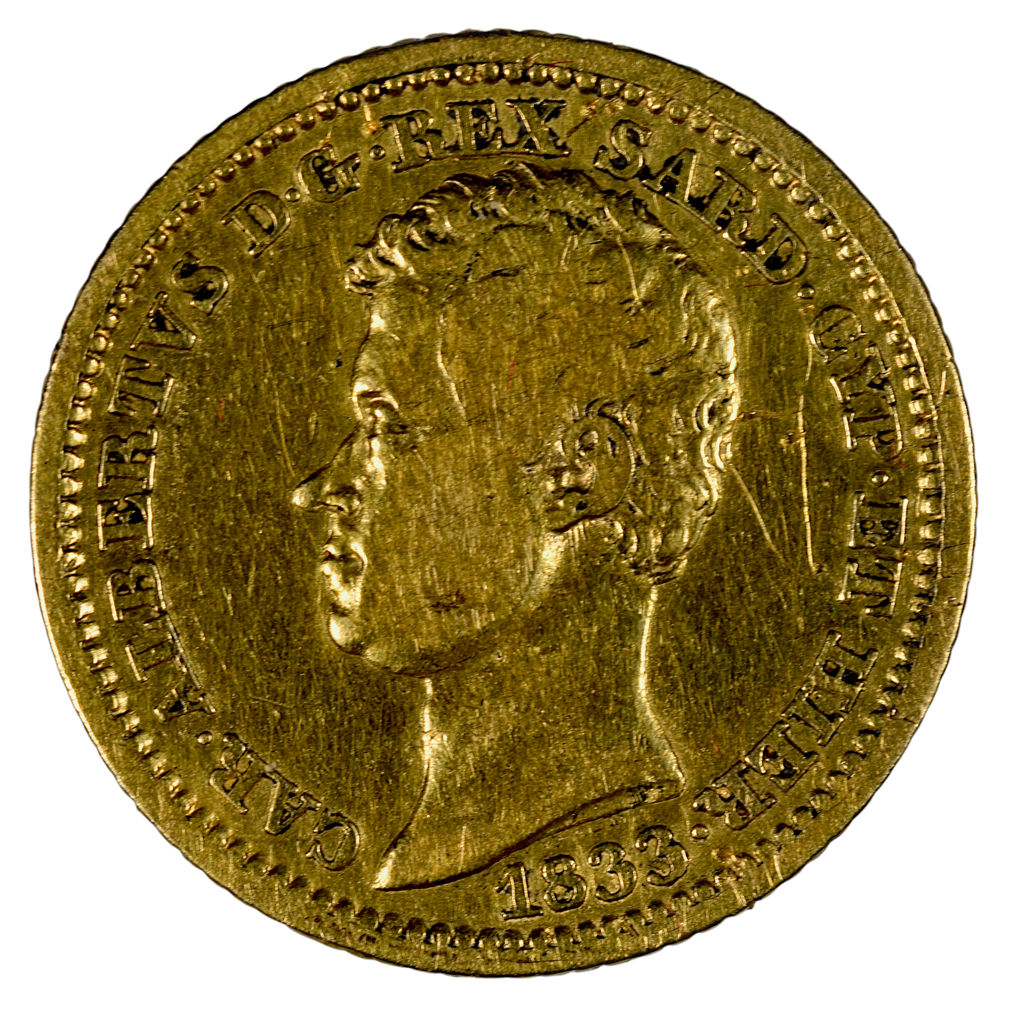 ITALIE 10 LIRE 1833 AVERS