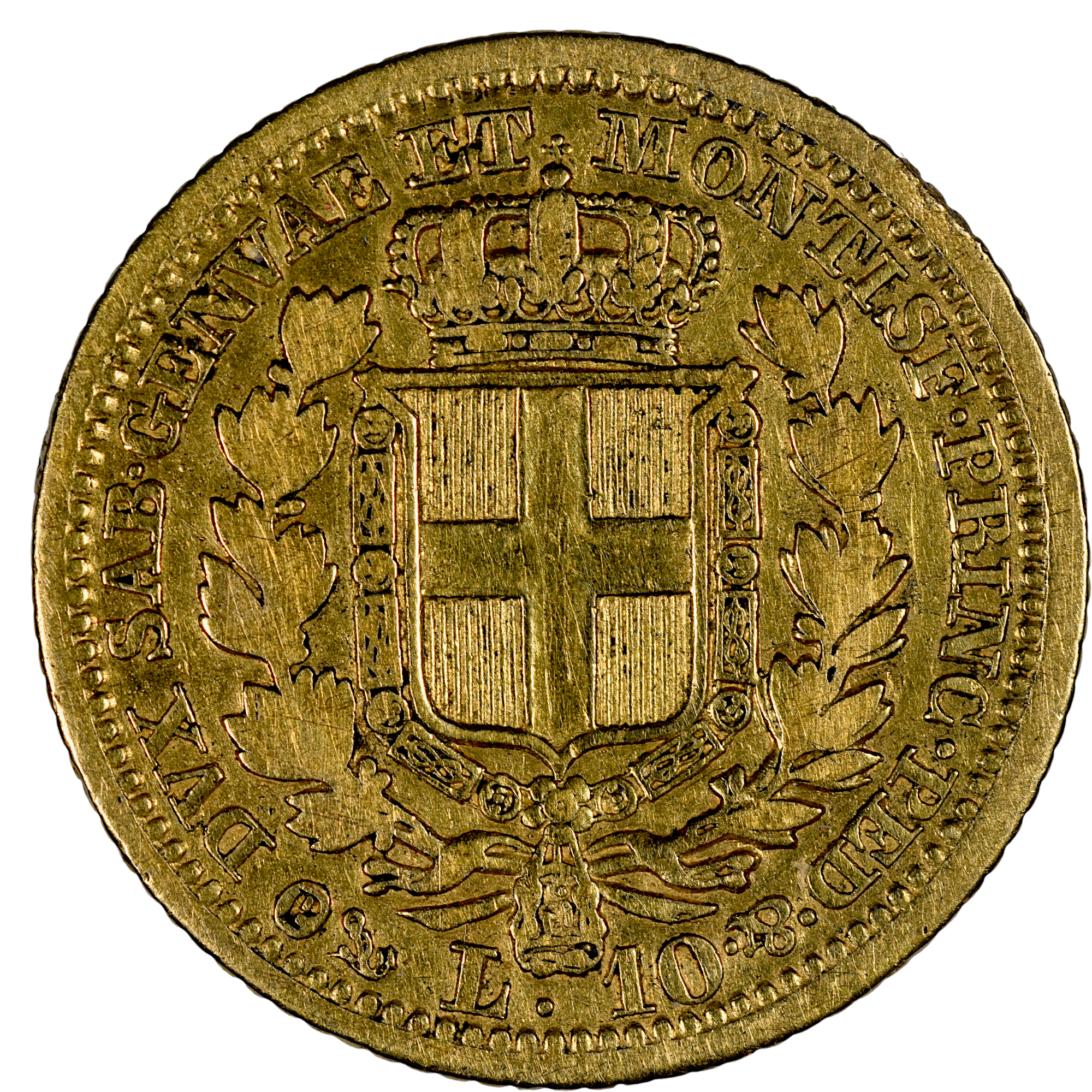 ITALIE 10 LIRE 1833 REVERS