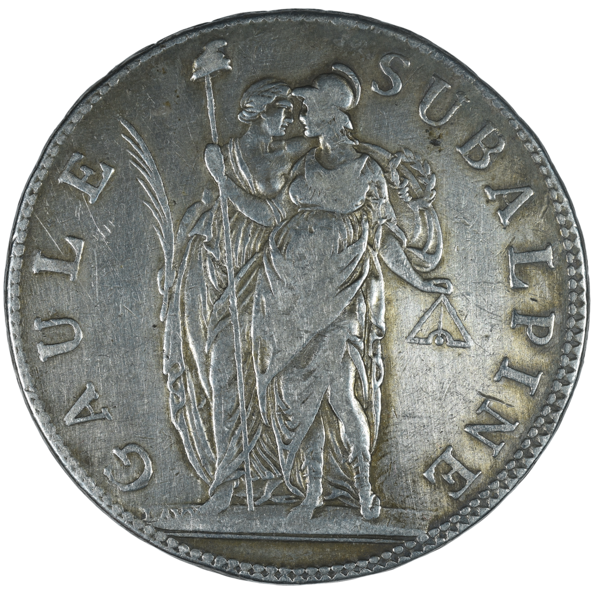 ITALIE 5 FRANCS ERIDANIA AN 9 REVERS