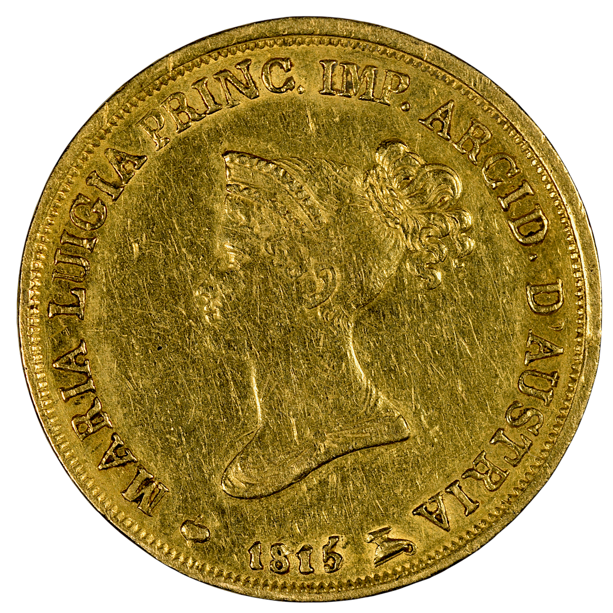 ITALIE MARIE LOUISE 20 LIRE 1815 REVERS