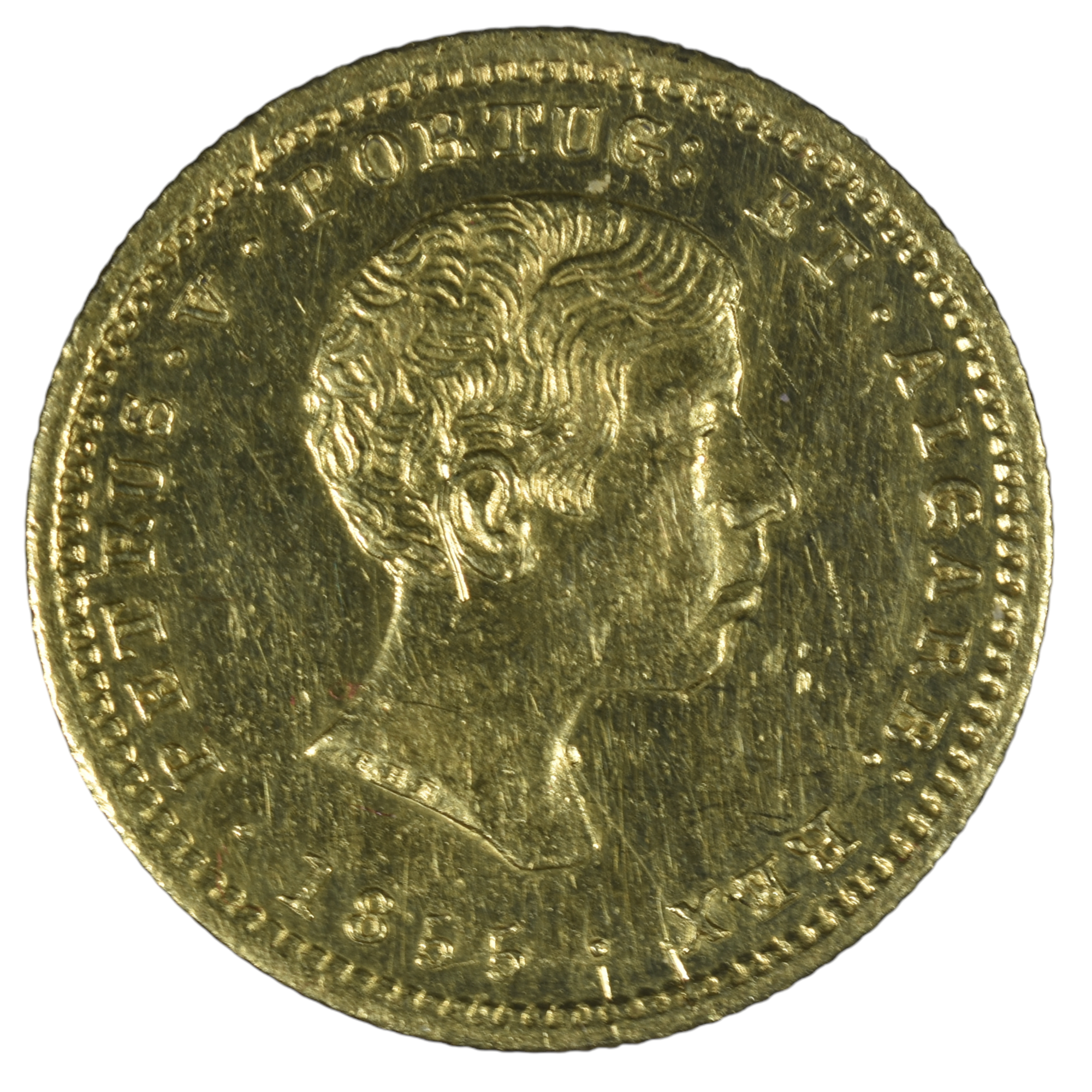 PORTUGAL 1000 REIS 1855 AVERS