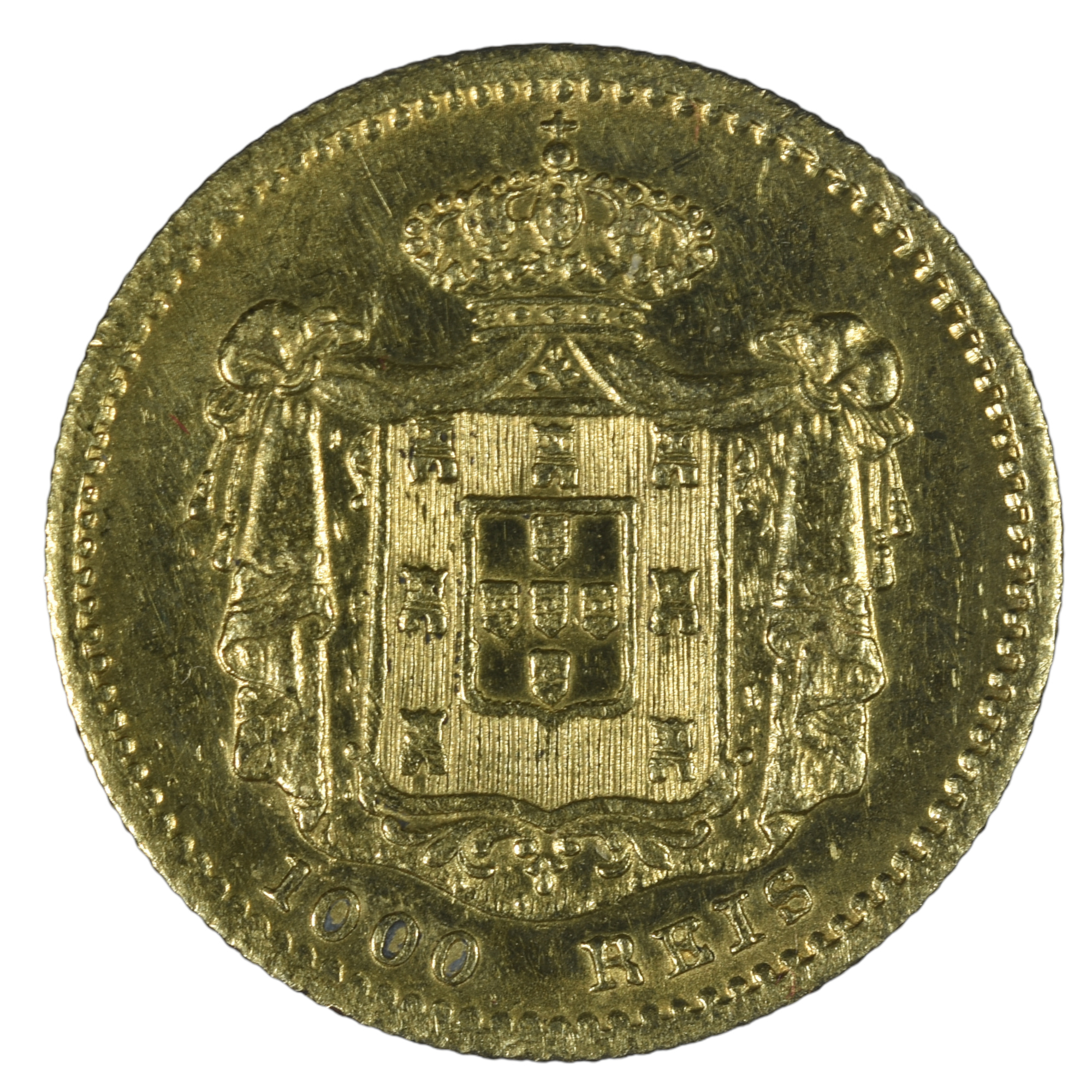 PORTUGAL 1000 REIS 1855 REVERS