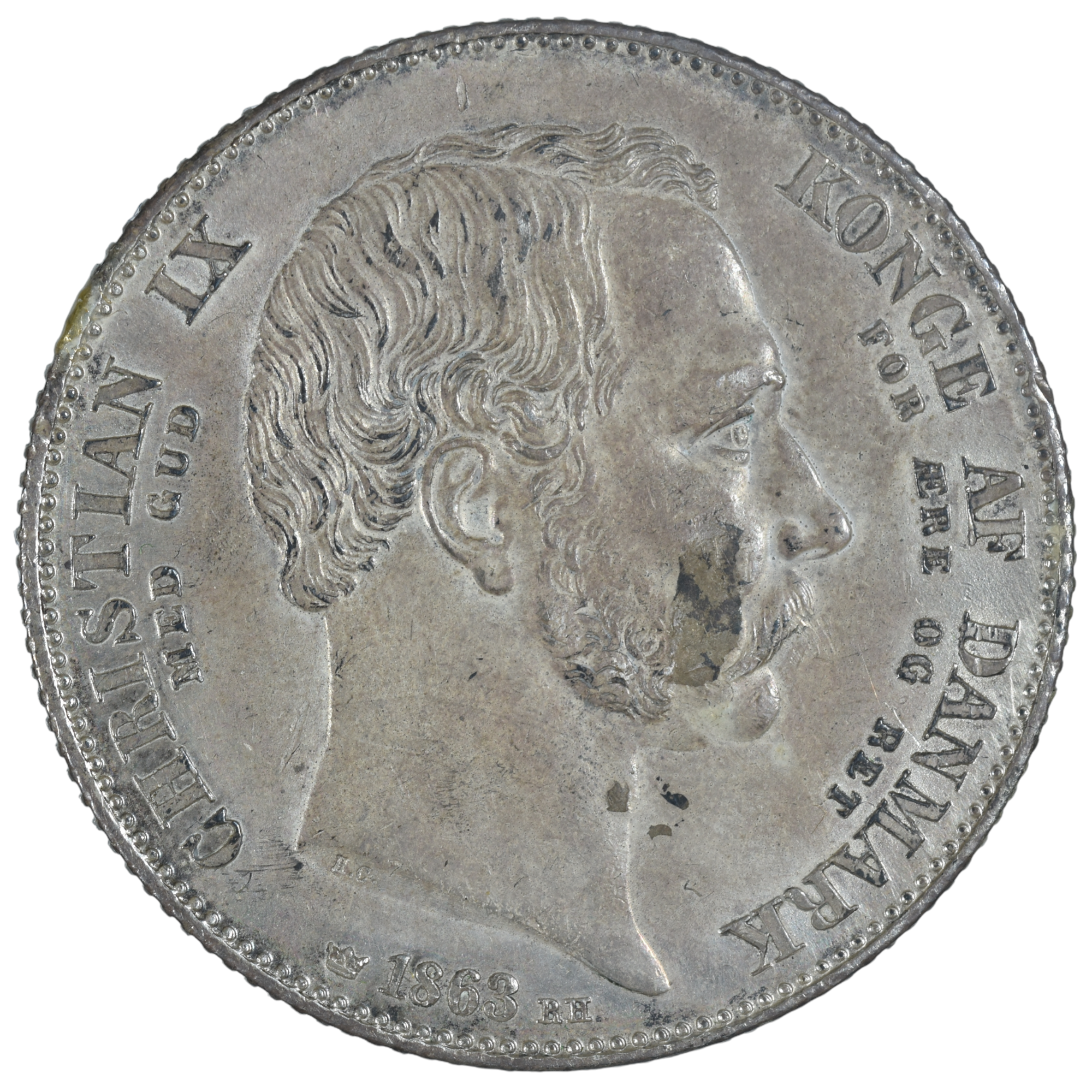 DANEMARK 2 RIGSDALER 1863 AVERS