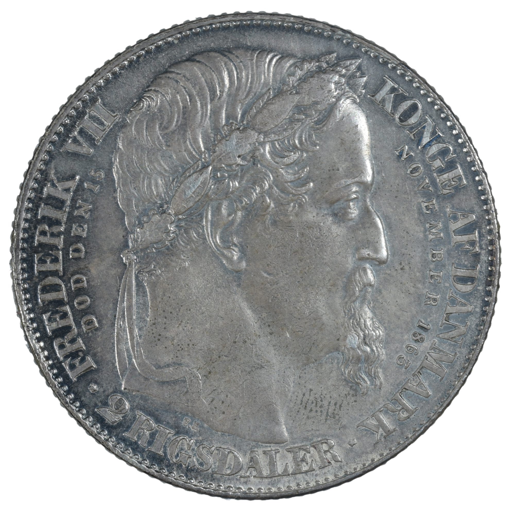 DANEMARK 2 RIGSDALER 1863 REVERS