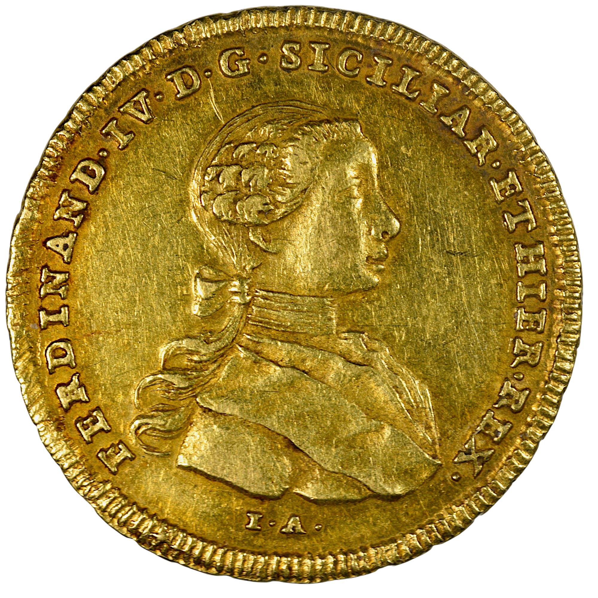 ITALIE 6 DUCATI FERDINAND IV 1760 AVERS