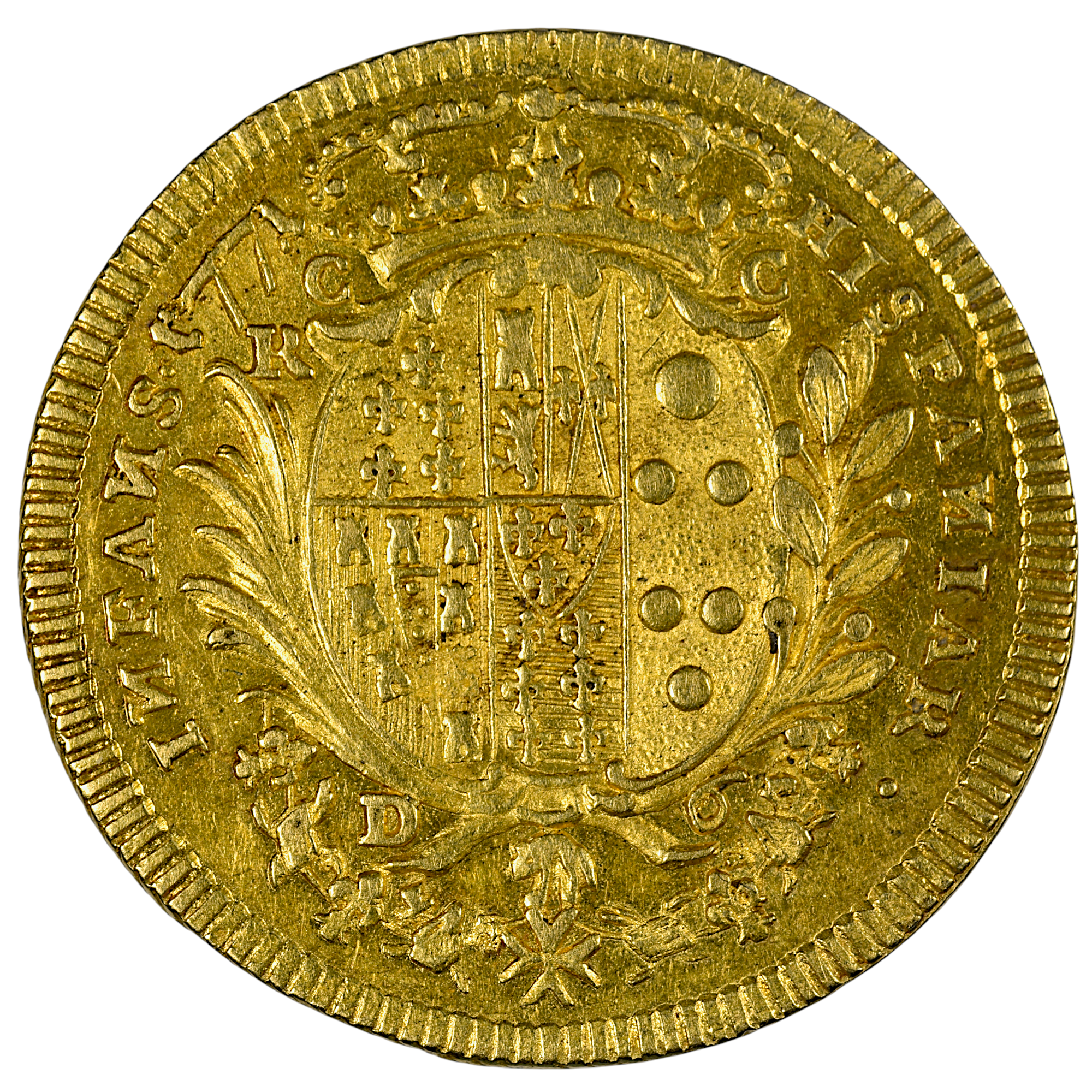 ITALIE 6 DUCATI FERDINAND IV 1771 REVERS