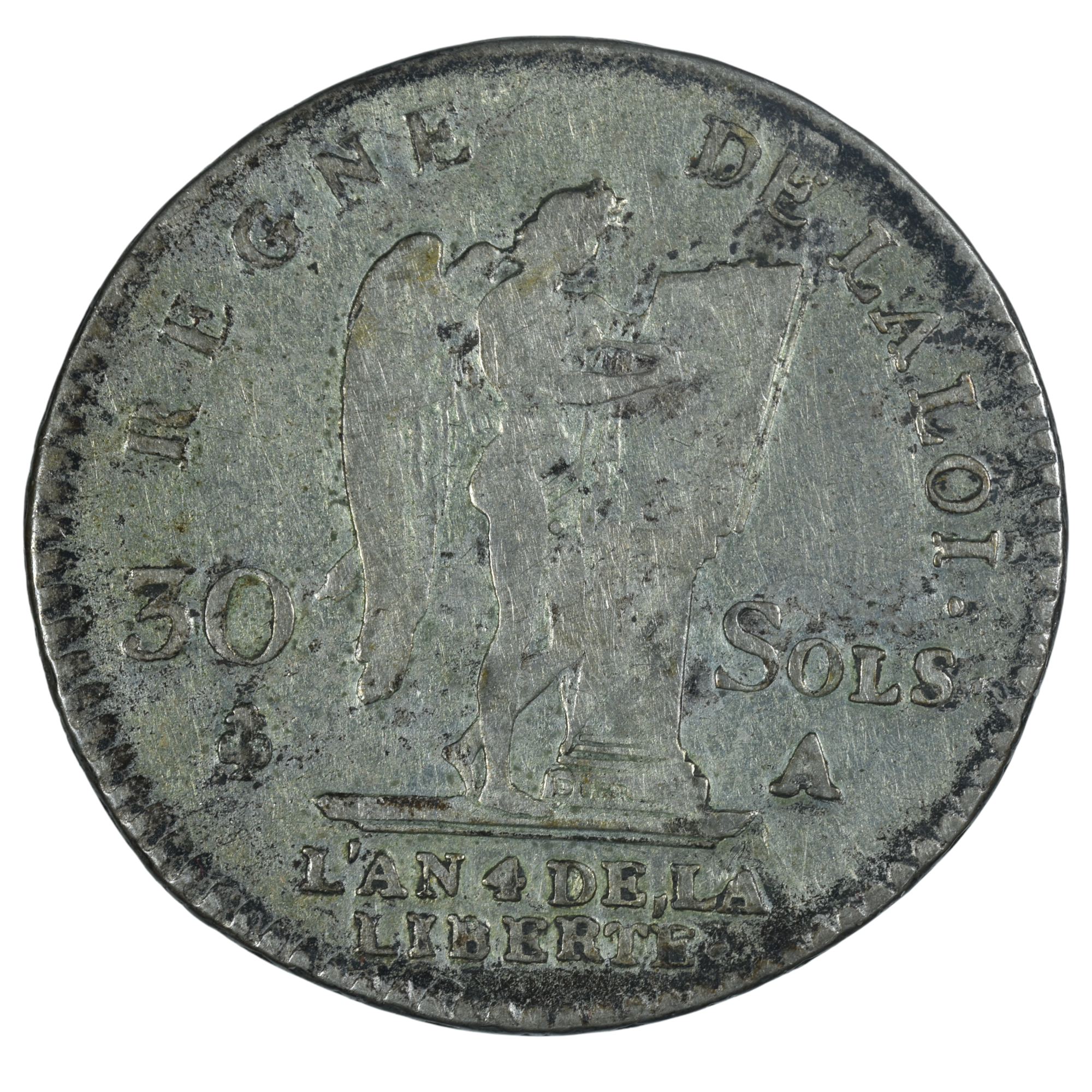 LOUIS XVI 30 SOLS 1792 REVERS