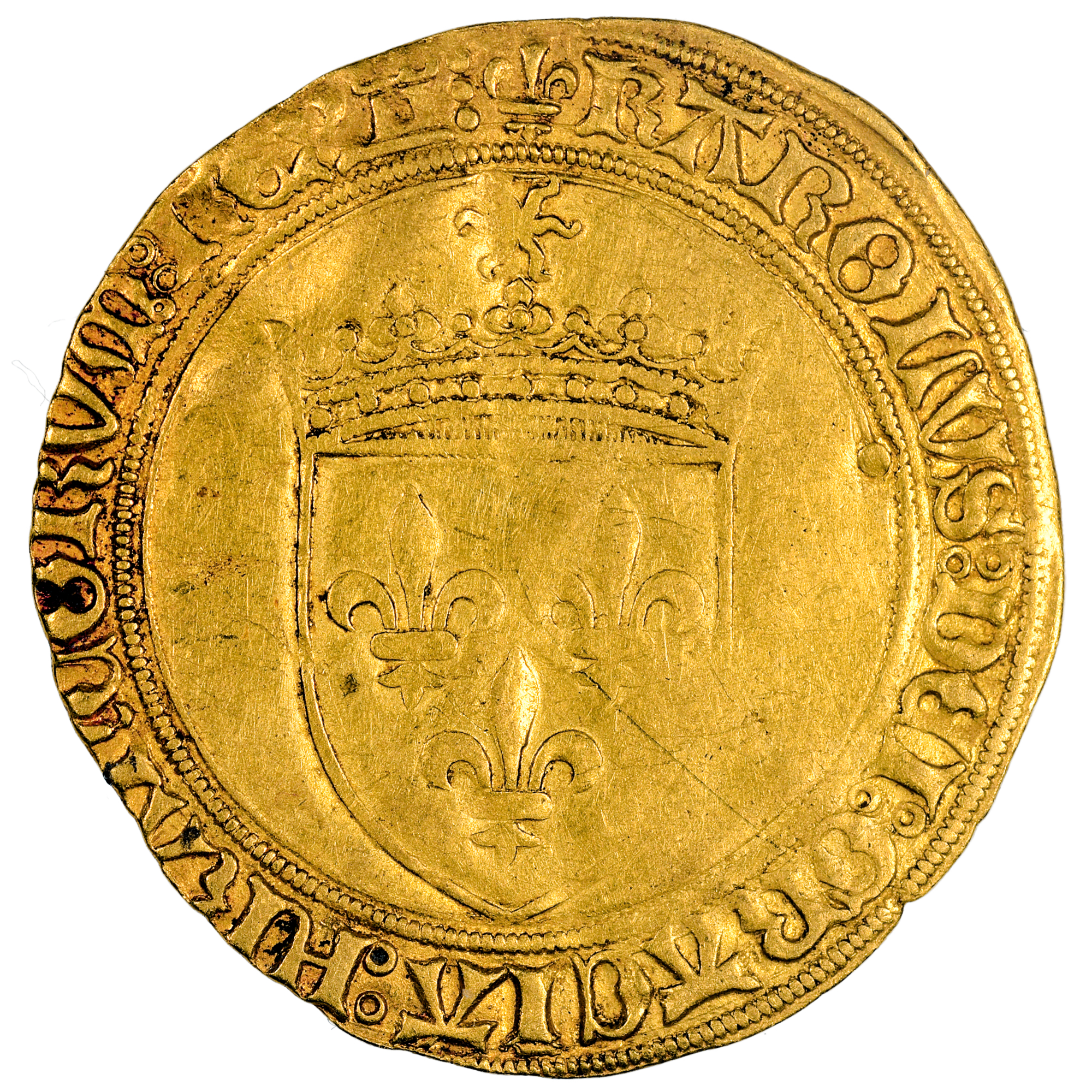 CHARLES VIII ECU OR SOLEIL TOURS AVERS