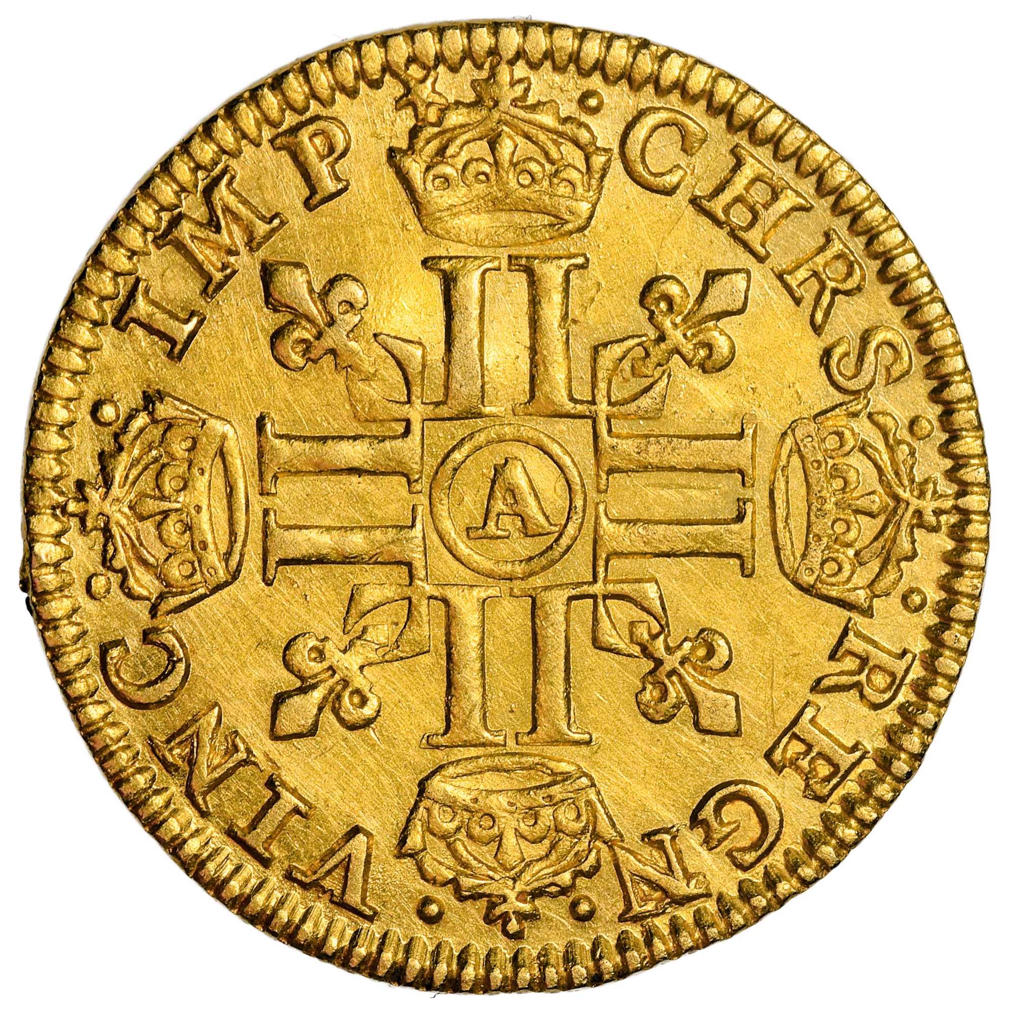 LOUIS XIII DEMI LOUIS OR 1641 PARIS REVERS