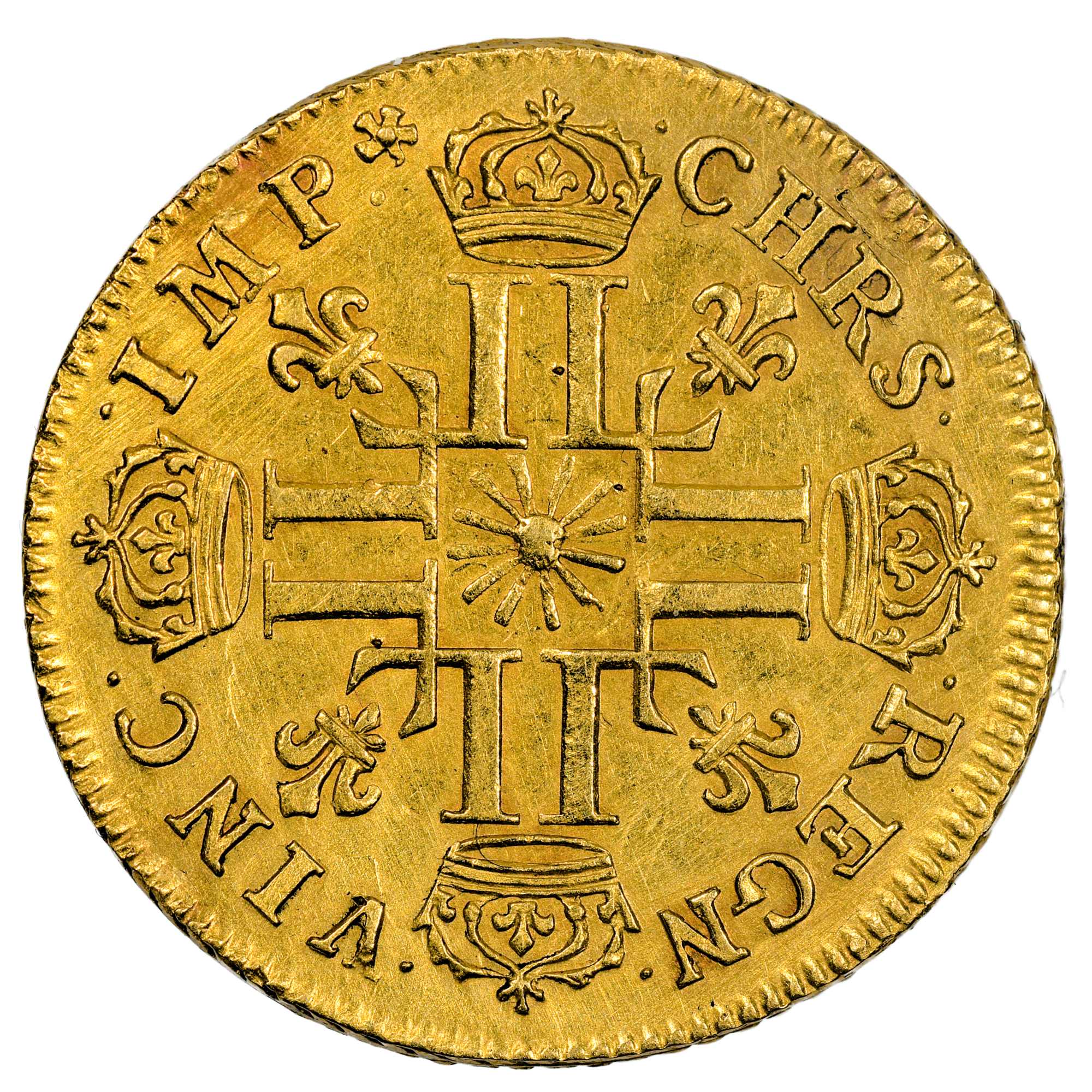 LOUIS XIV LOUIS OR SOLEIL 1709 PARIS REVERS