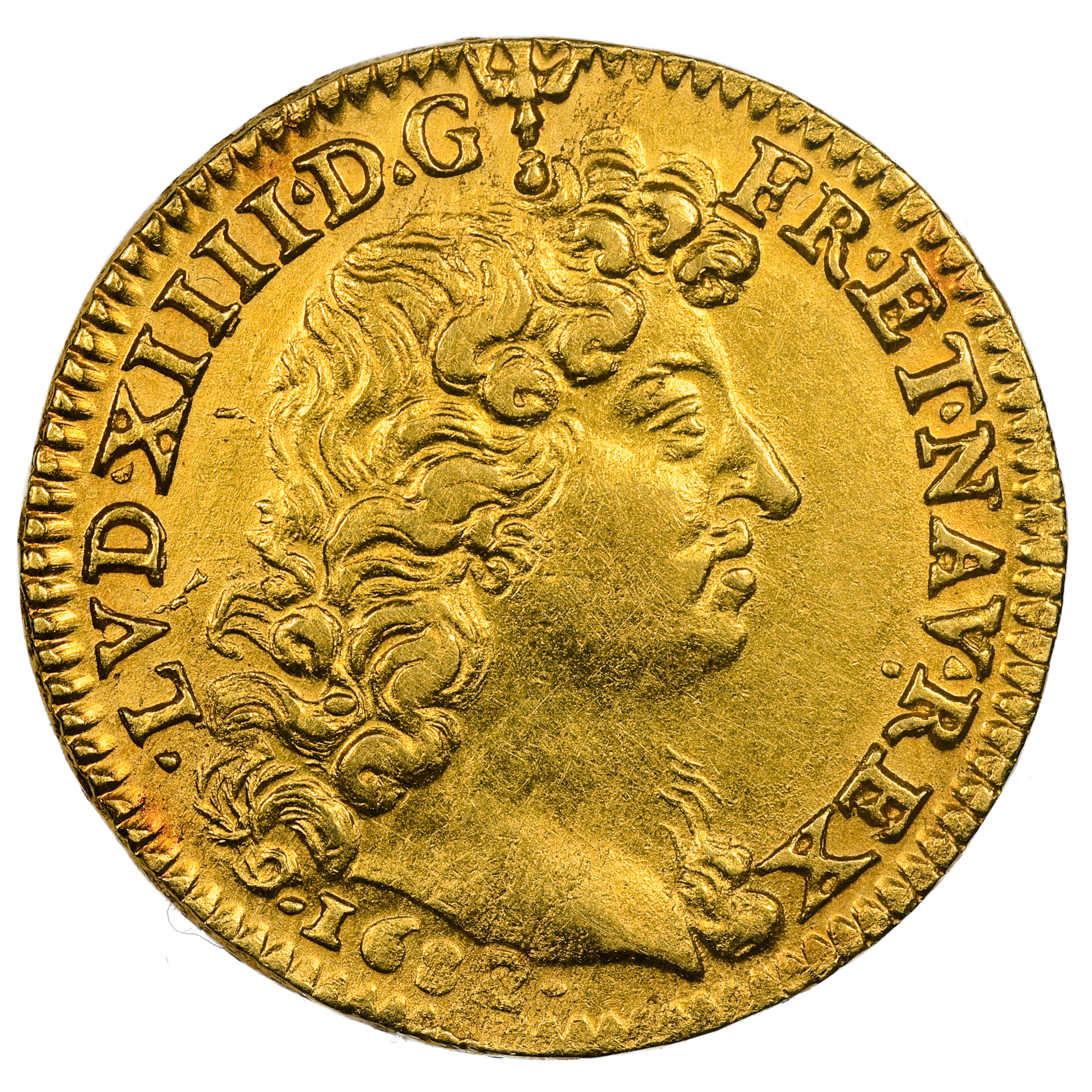 LOUIS XIV LOUIS TETE VIRILE 1682 REIMS AVERS