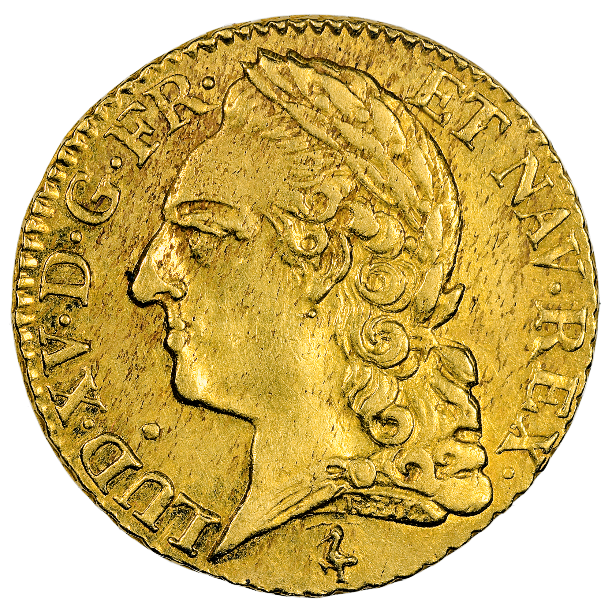 LOUIS XV LOUIS OR VIEILLE TETE 1773 PARIS AVERS