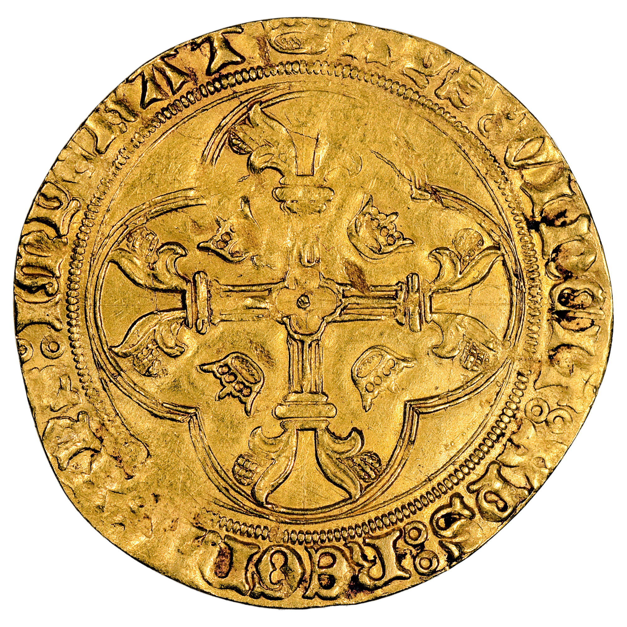 LOUIS XI ECU OR A LA COURONNE PARIS REVERS