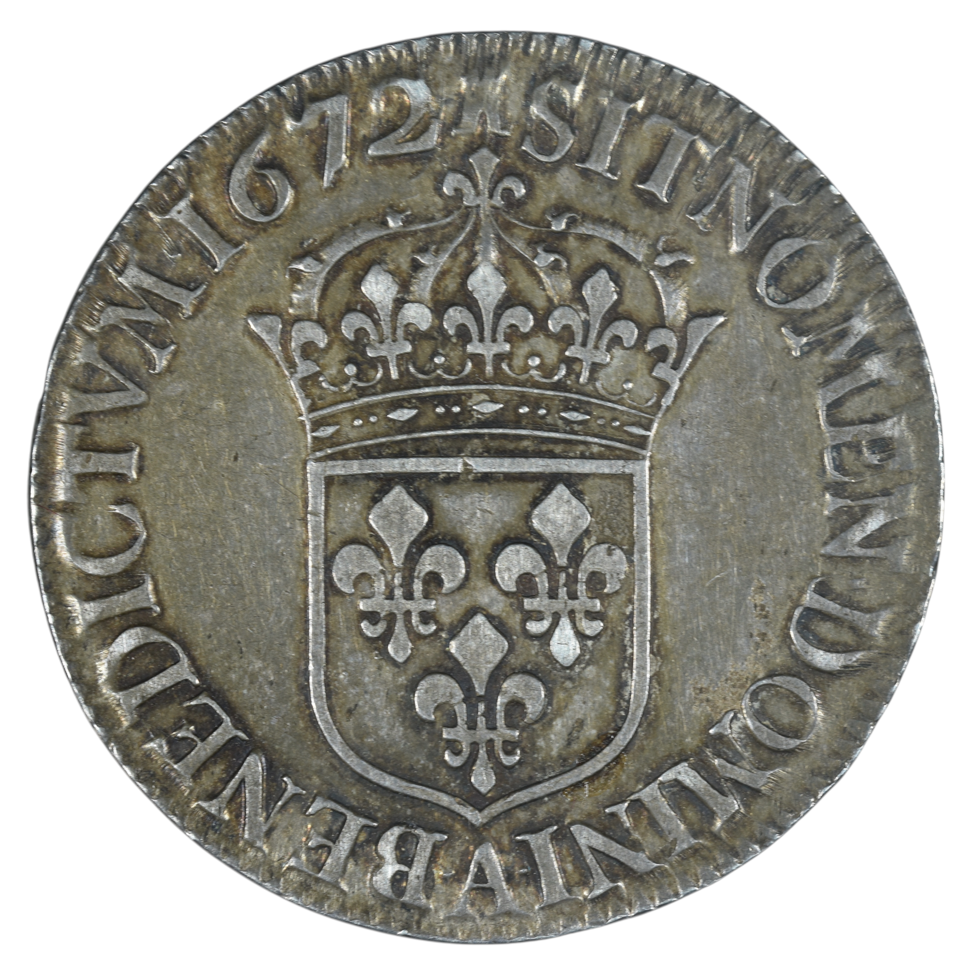 LOUIS XIV DEMI LOUIS 1672 PARIS REVERS