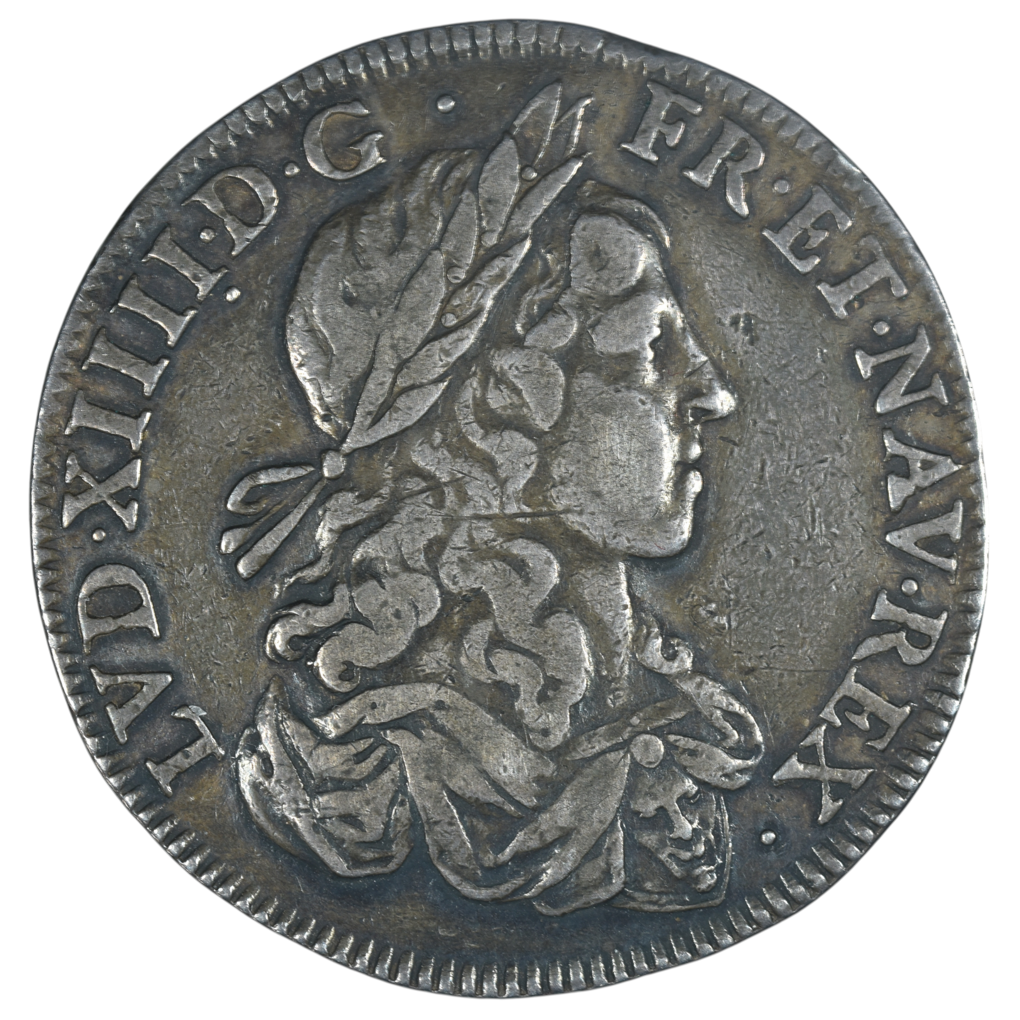 LOUIS XIV LIS ARGENT 1656 AVERS