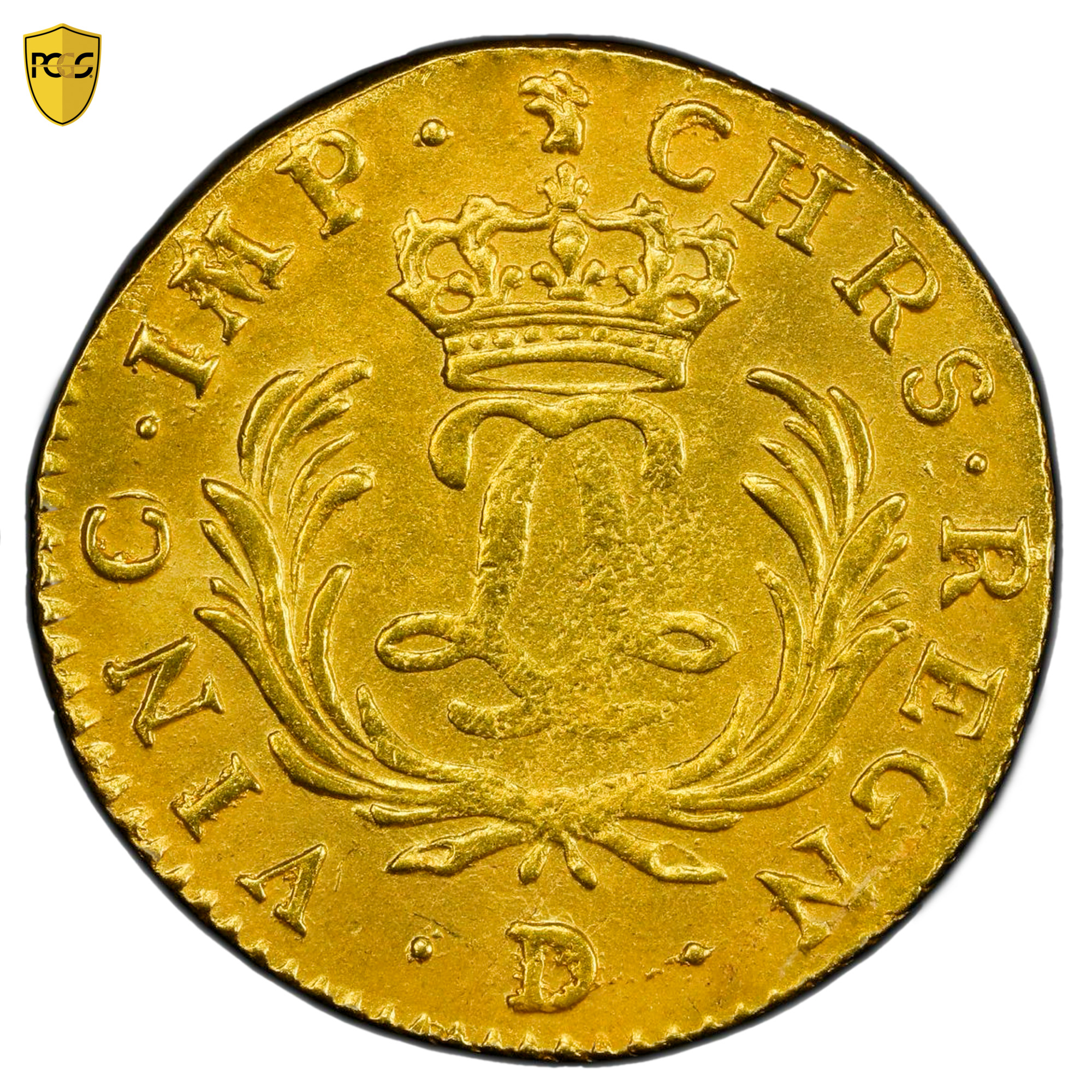 LOUIS XV LOUIS OR MIRLITON 1724 D LYON REVERS