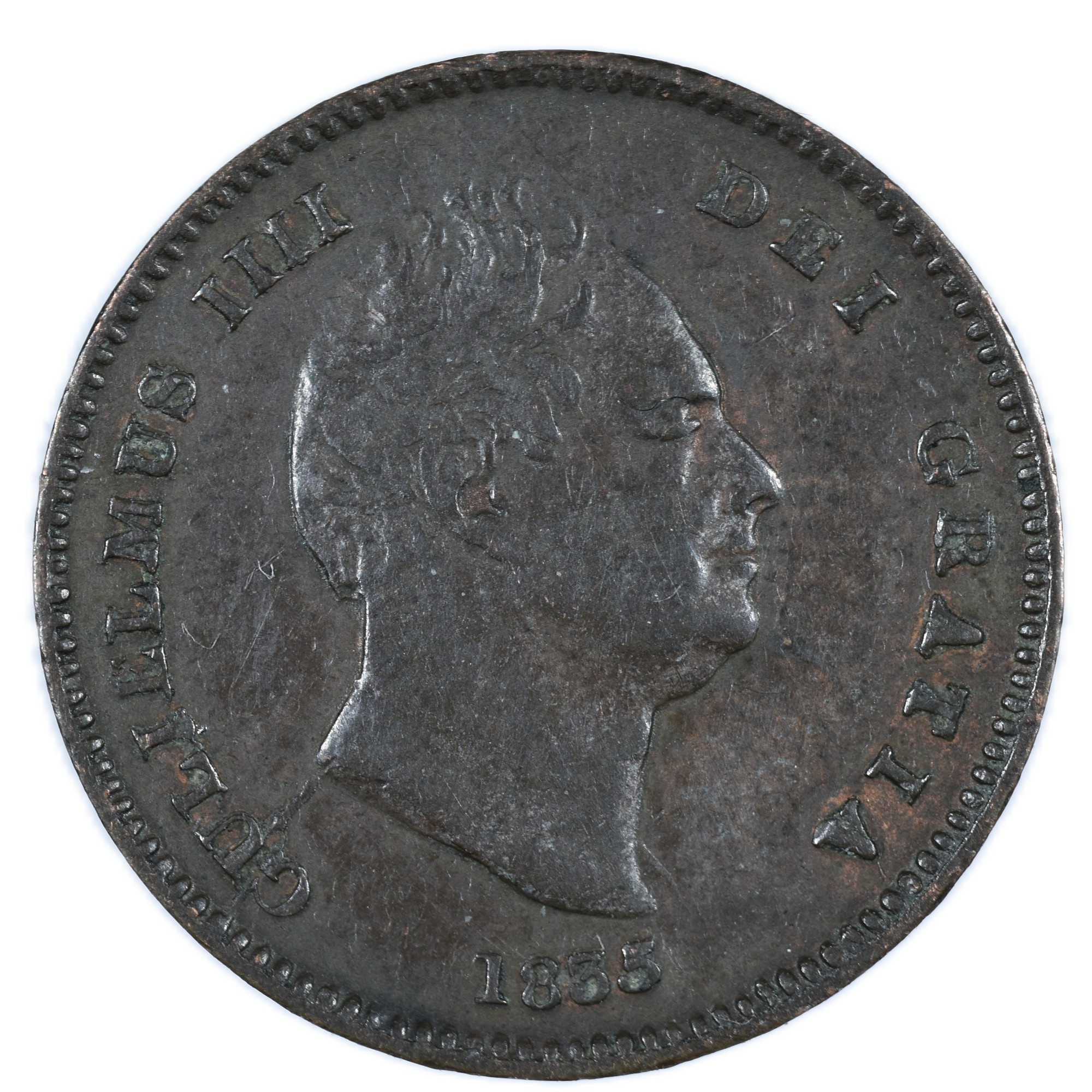 ANGLETERRE 1/3 FARTHING 1835 REVERS