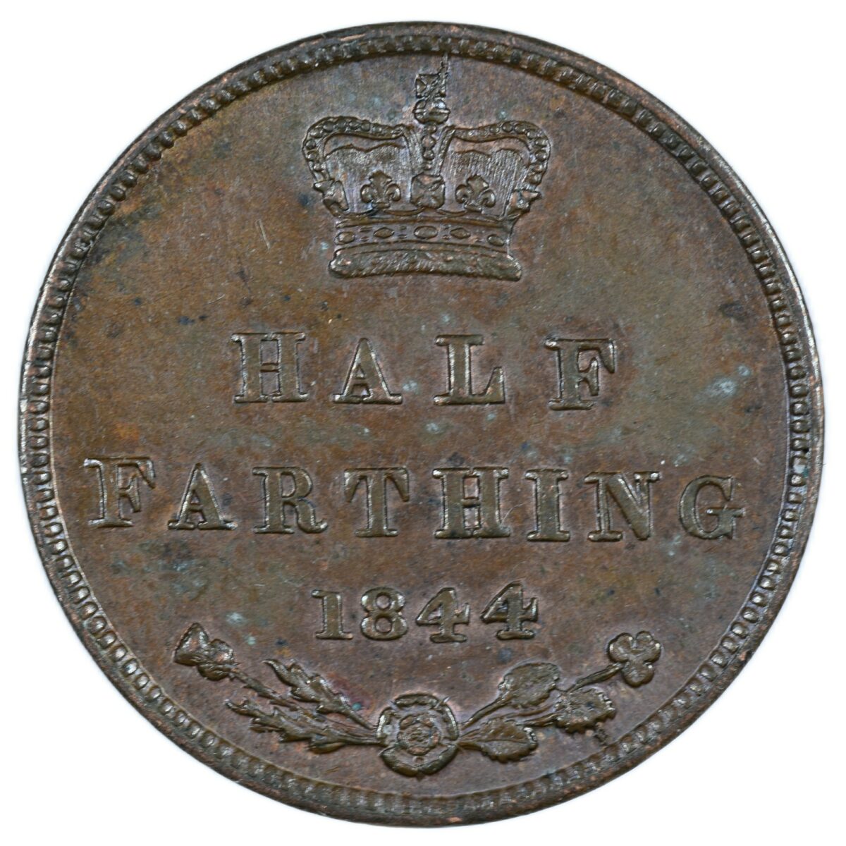 ANGLETERRE HALF FARTHING 1844 AVERS