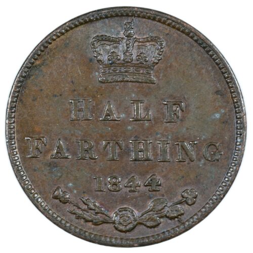 ANGLETERRE HALF FARTHING 1844 AVERS