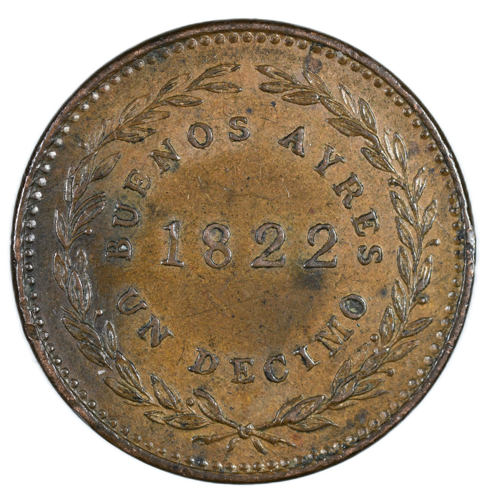 ARGENTINE DECIMO 1822 AVERS