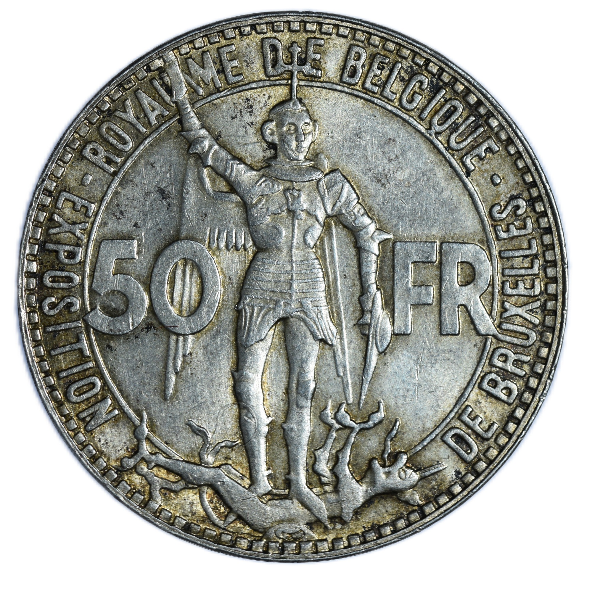 Belgique - 50 Francs argent - 1935