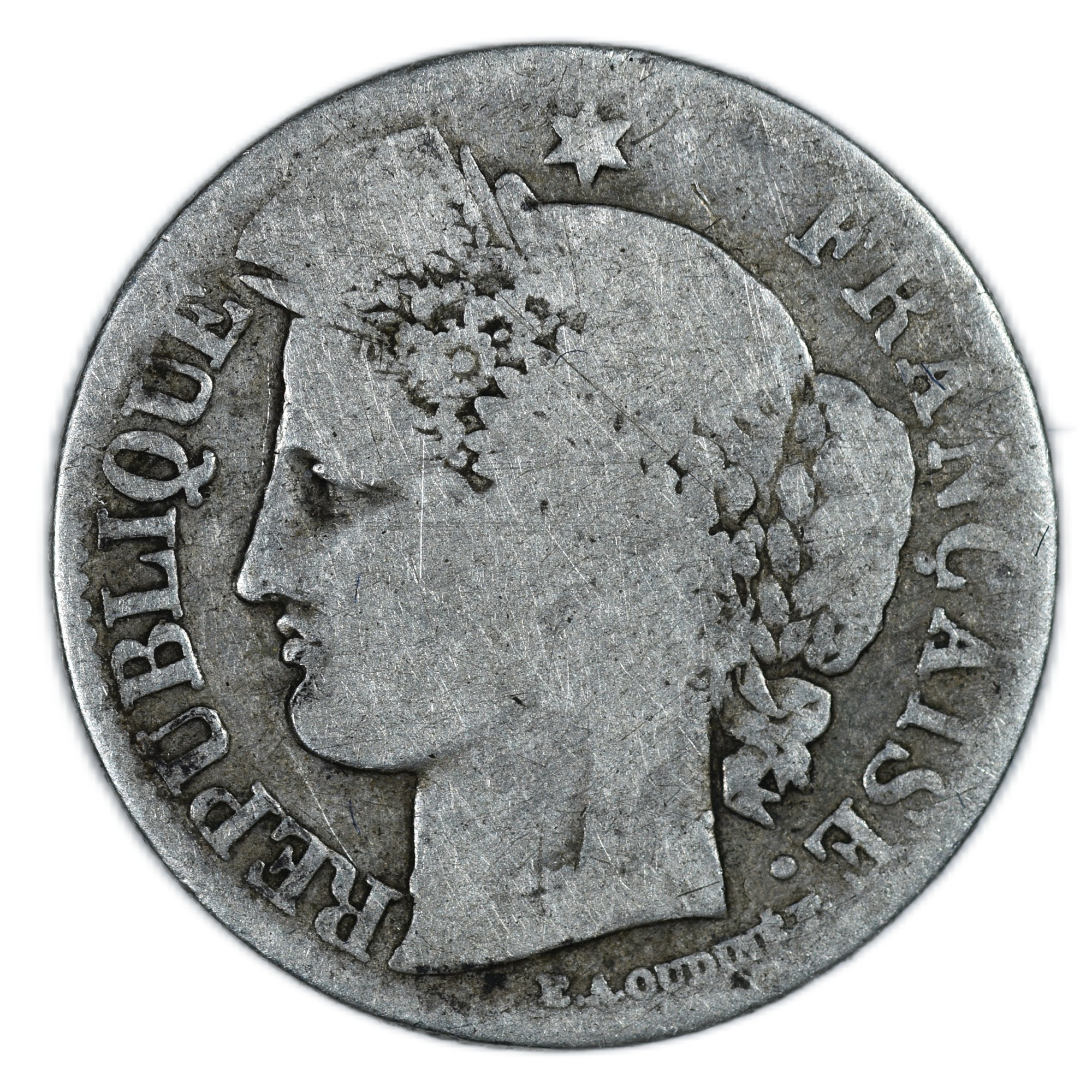 CERES 50 CENTIMES 1850 BORDEAUX REVERS